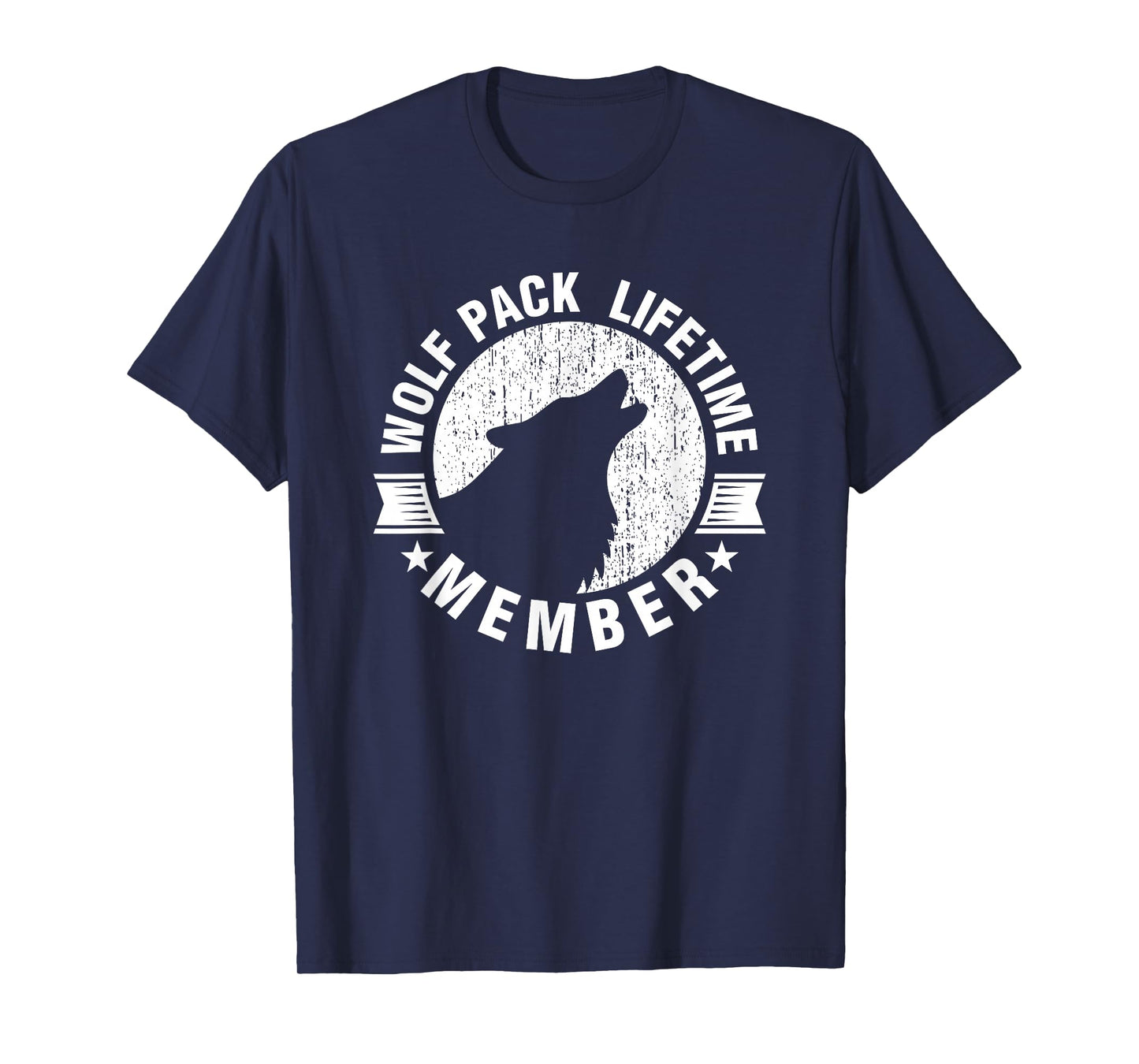 Lifetime Wolf Pack Member Distressed Howling T-shirt T-Shirt