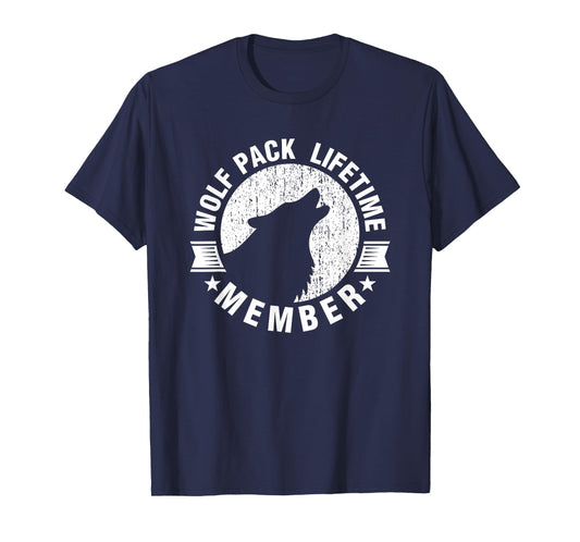 Lifetime Wolf Pack Member Distressed Howling T-shirt T-Shirt