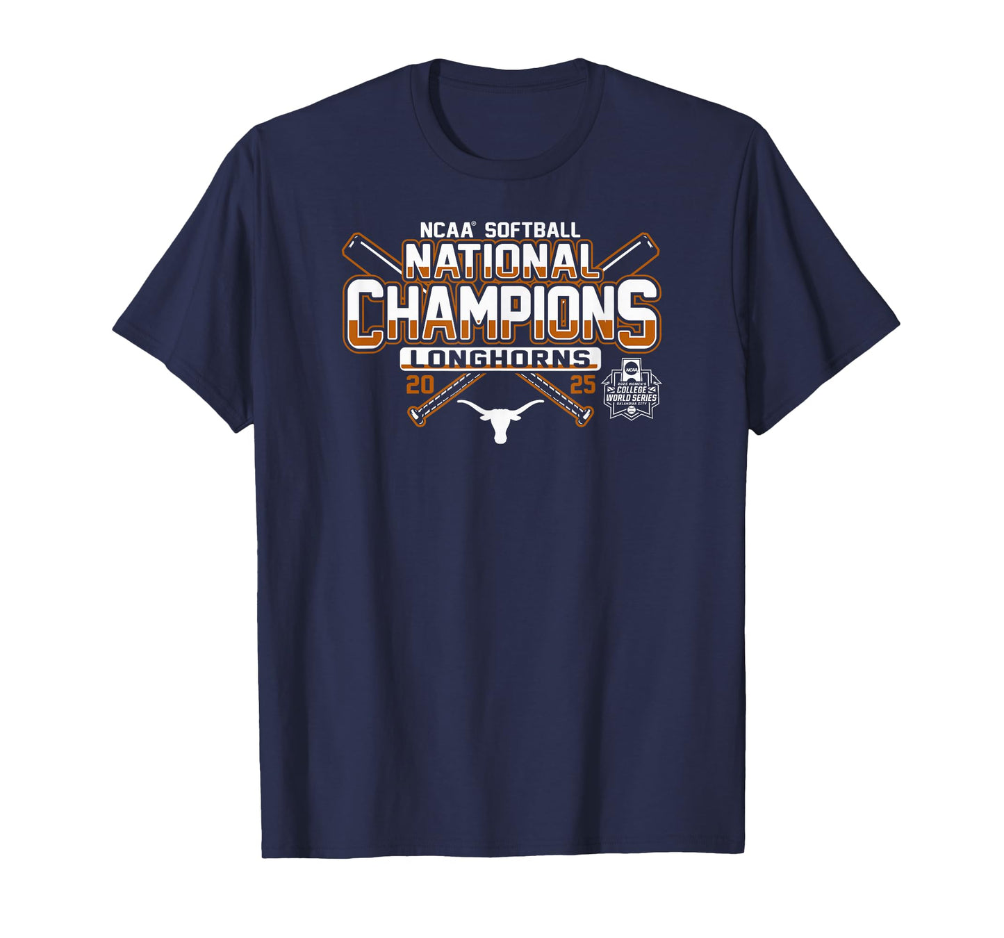 Texas Longhorns Softball National Champs 2025 WCWS Black T-Shirt