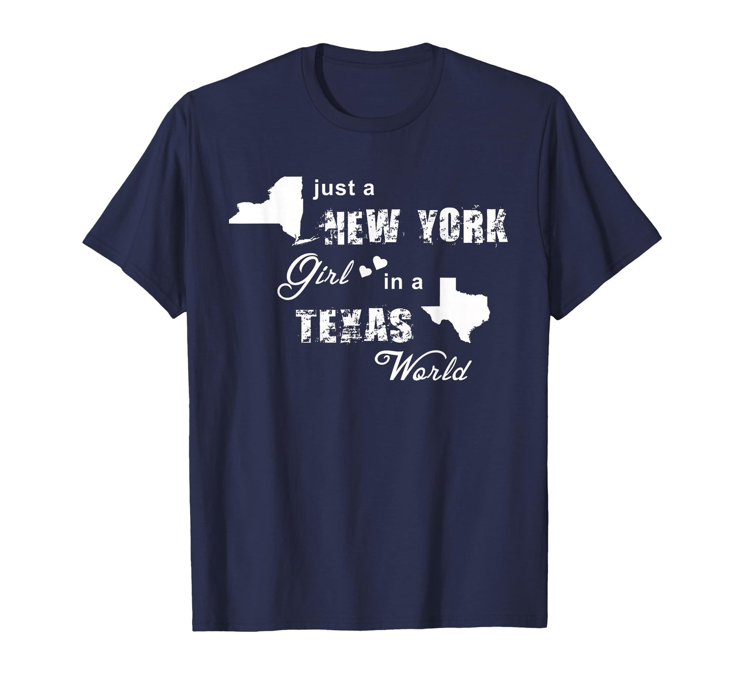 Just a New York girl in a Texas world t shirt printing T-Shirt