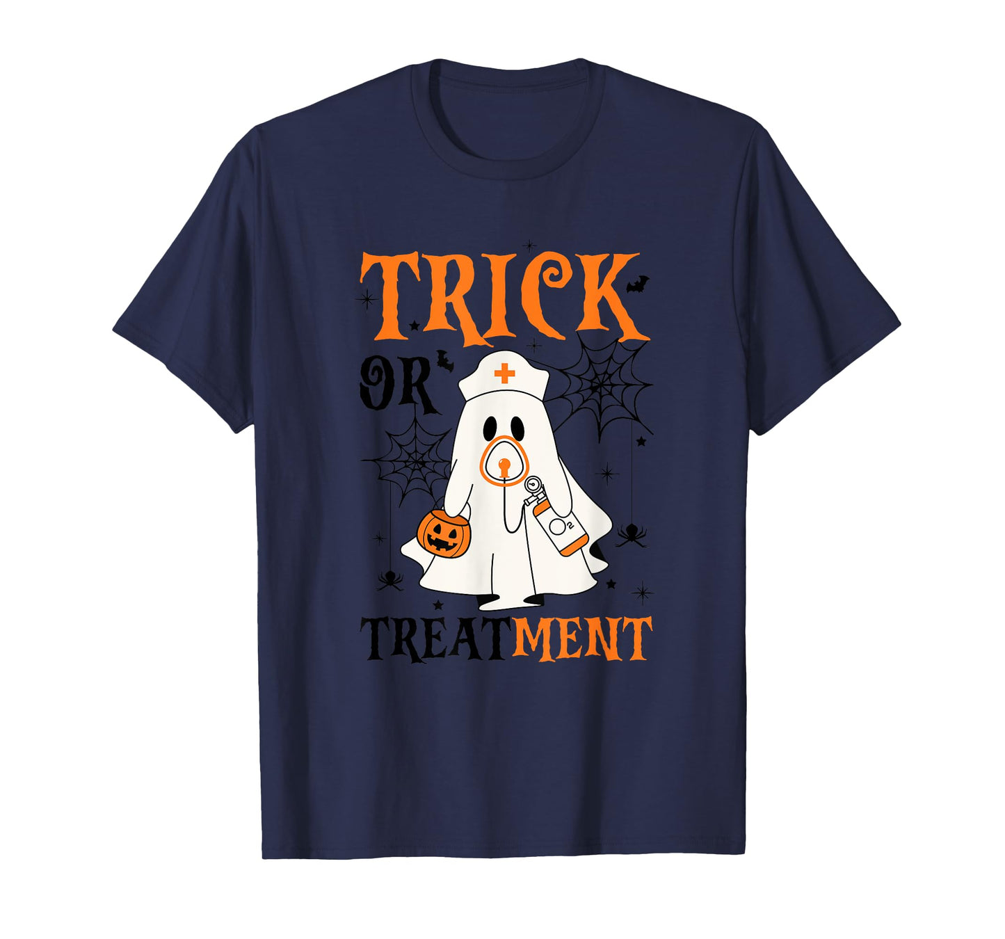 Trick Or Treatment Respiratory Therapist Nurse Halloween T-Shirt
