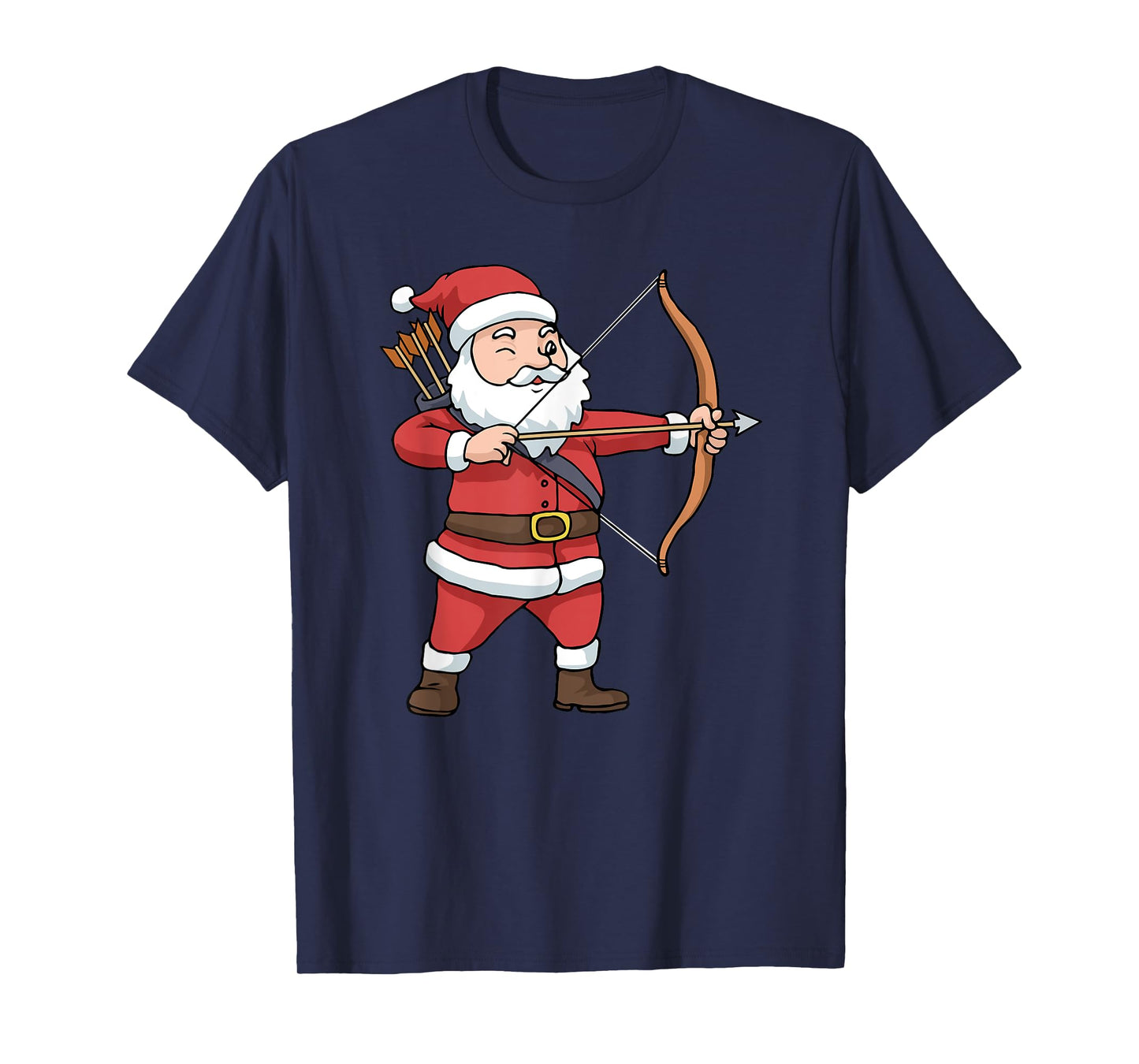 Christmas Archery Tshirt Arrow Bow Hunting Santa Claus T-Shirt