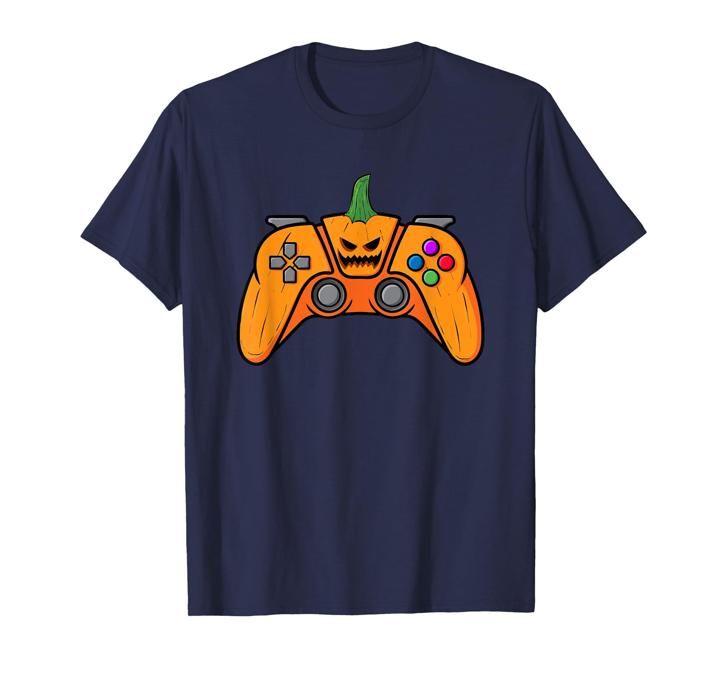Halloween Video Game Controller With Pumpkin Face Gaming T-Shirt