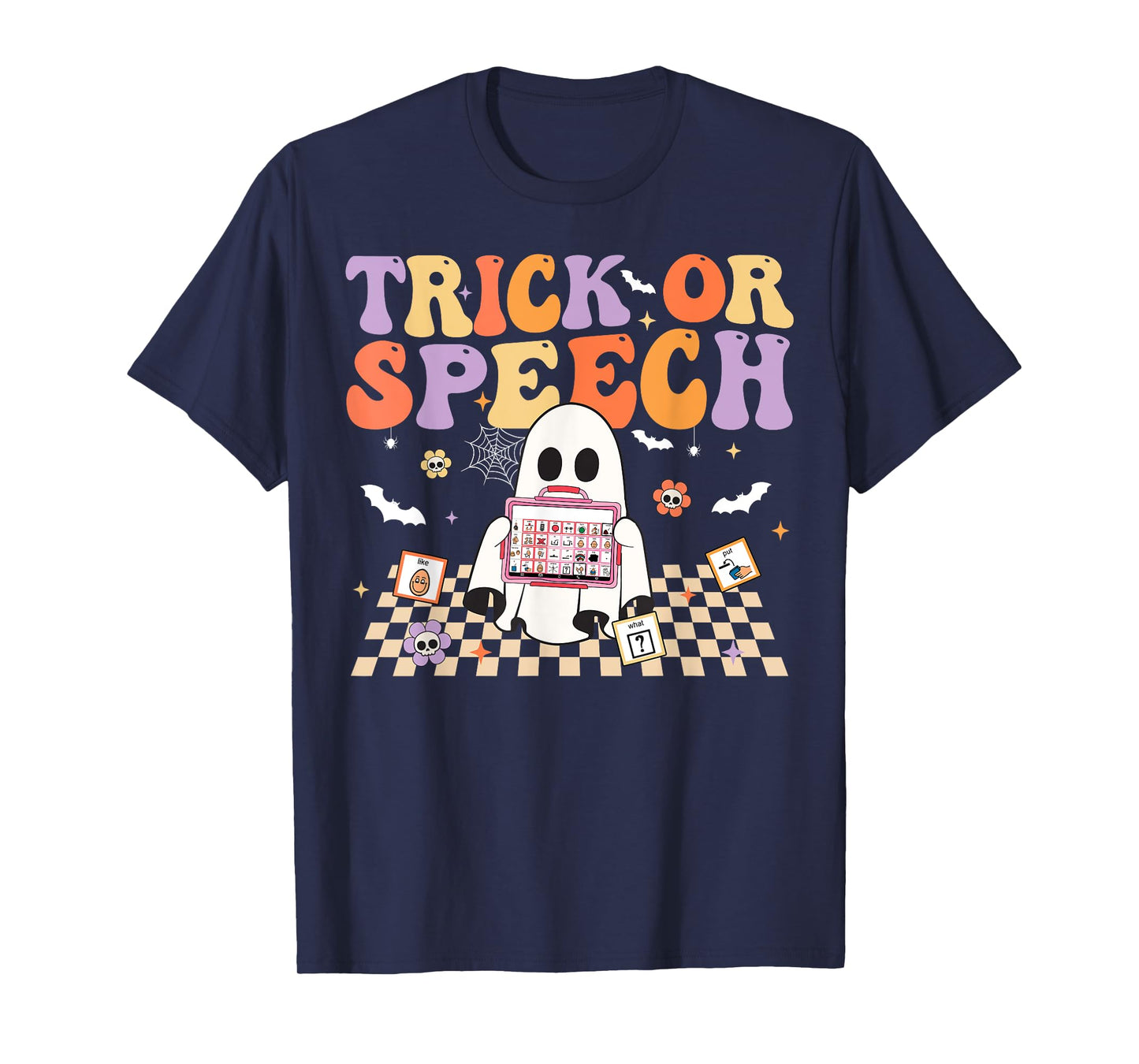 Trick or Speech Retro SLP Halloween Speech Therapy T-Shirt
