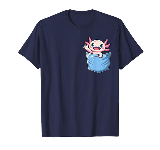 Axolotl Pocket Animal Surprise Pocket-Sized Wonder T-Shirt