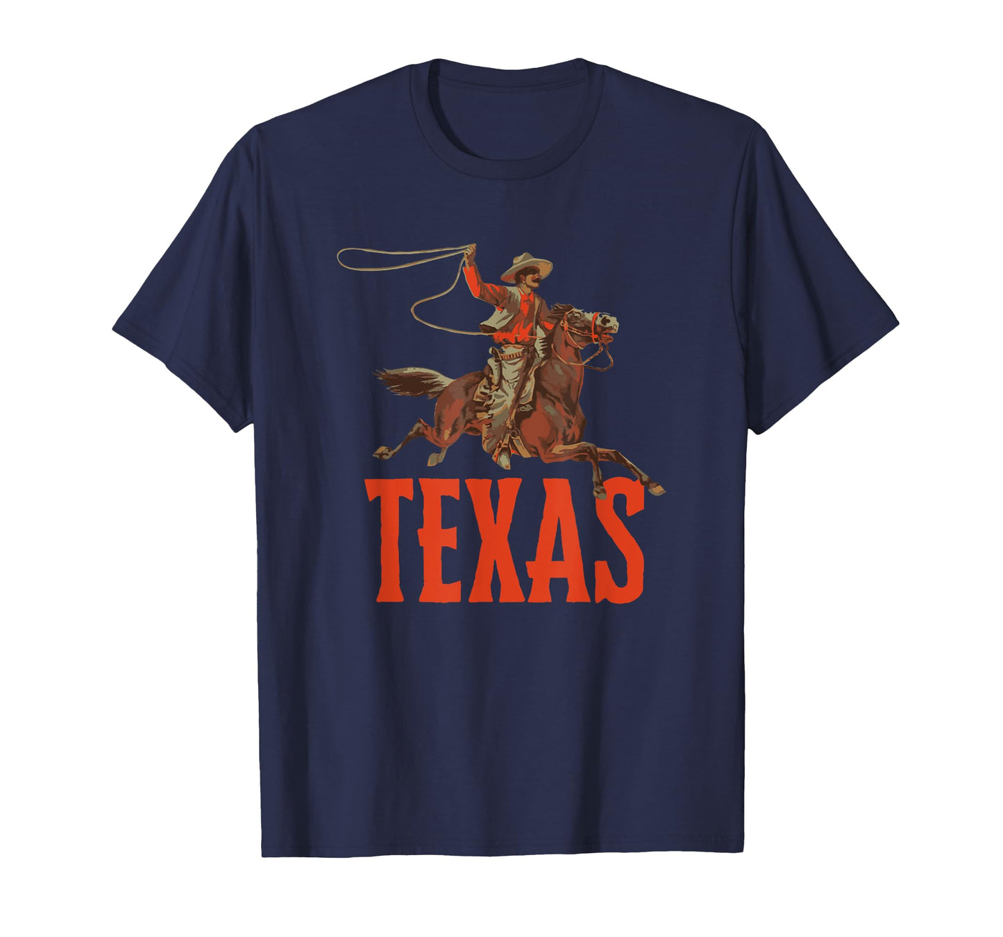Texas Retro Roping Cowboy Vintage Graphic T-Shirt