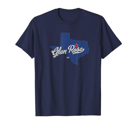 Glen Rose Texas TX Map T-Shirt