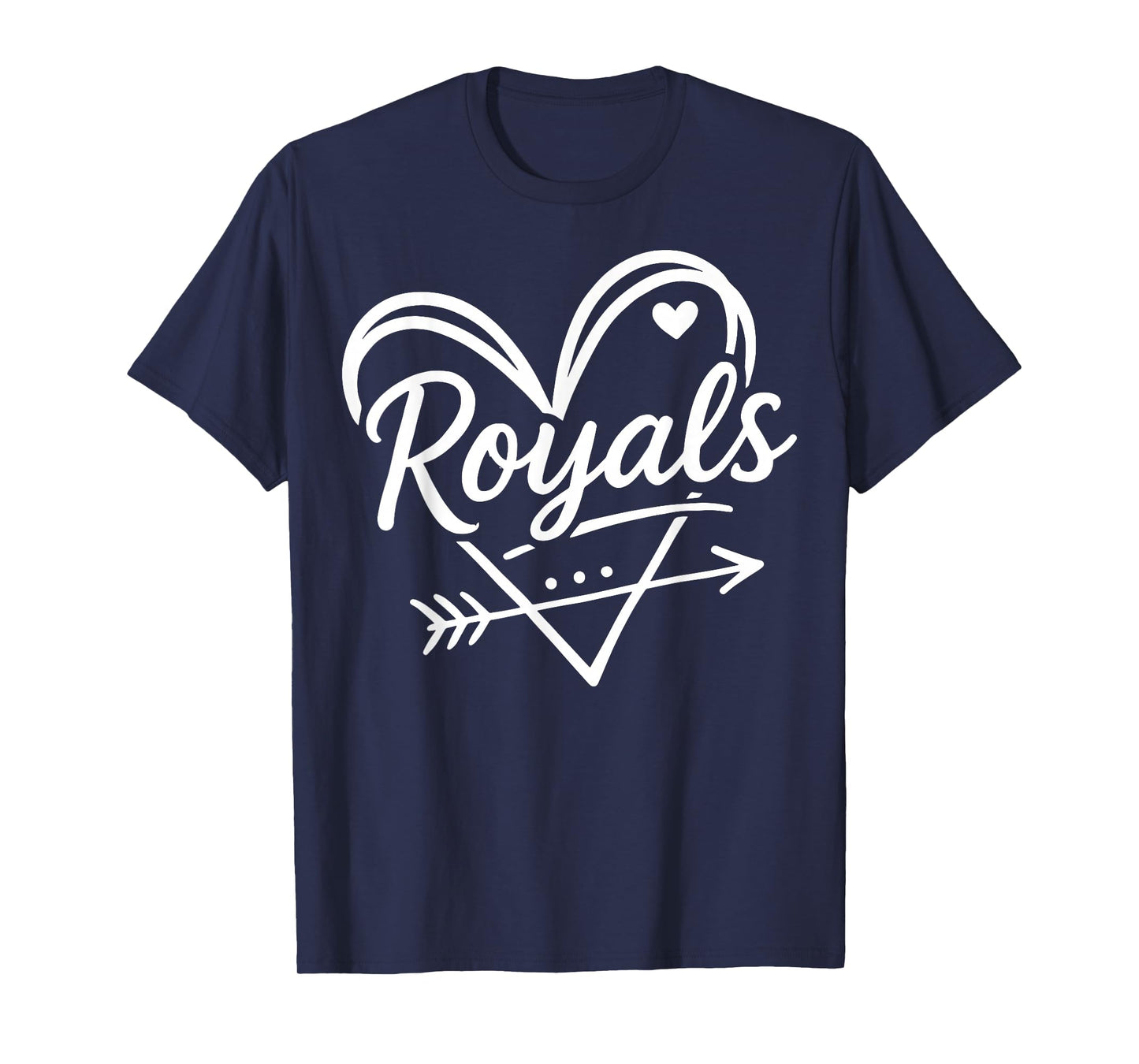 Retro Cute Royals Heart Arrow Design Gift For Men Women Kids T-Shirt