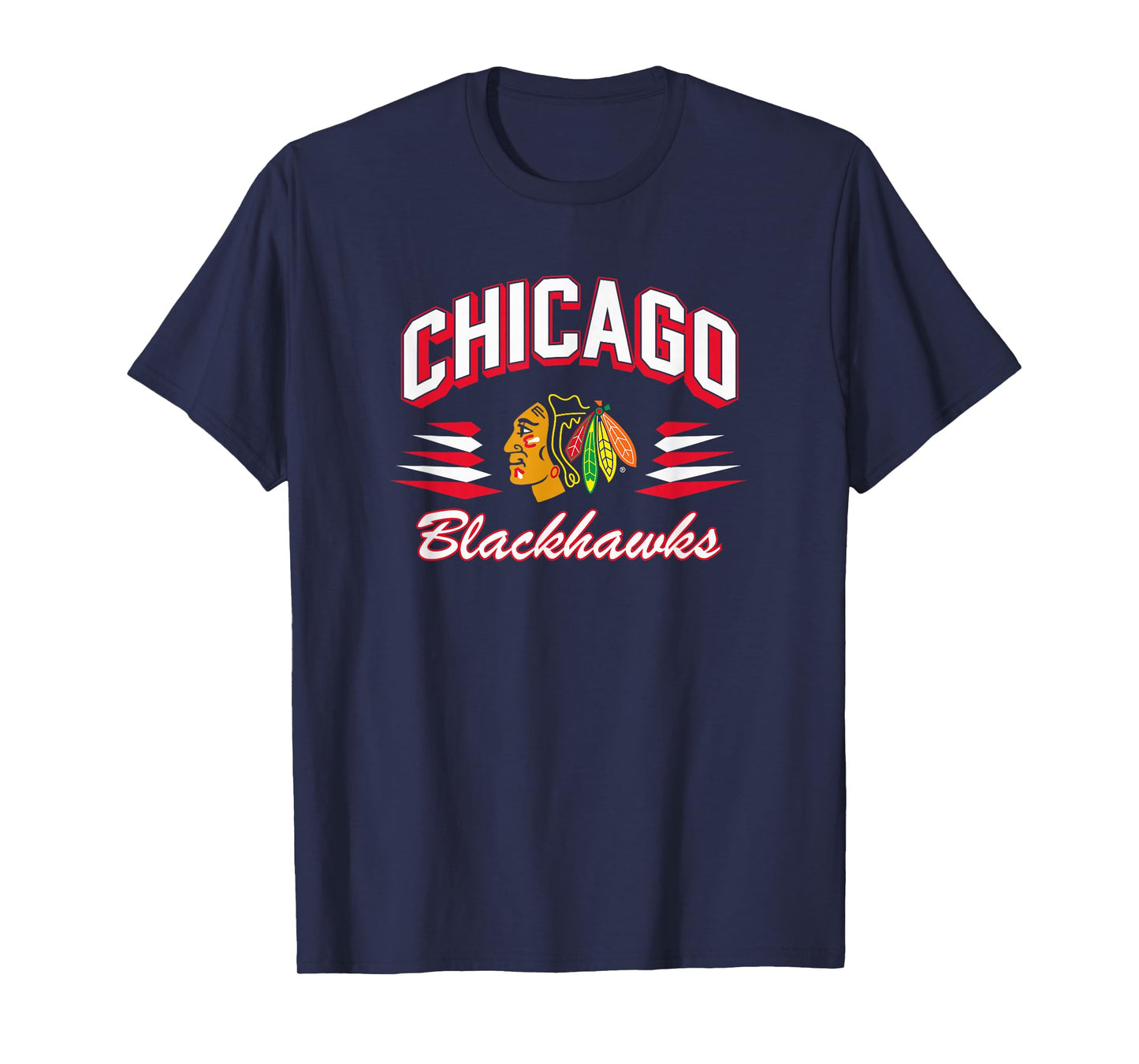Chicago Blackhawks Retro Diamond Black Officially Licensed T-Shirt