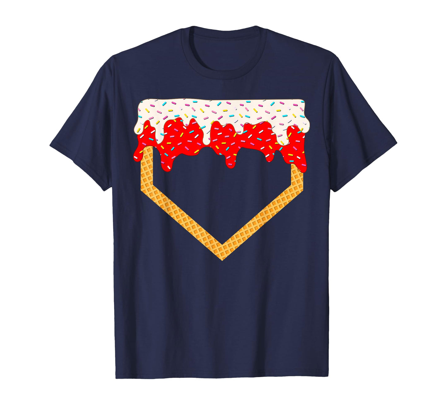 Baseball Drip Boys Home Plate Ice Cream sprinkles Sports Boy T-Shirt