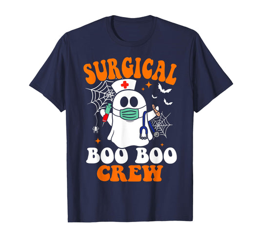 Halloween Surgery Nurse Costume Surgical Boo Crew Nurse T-Shirt