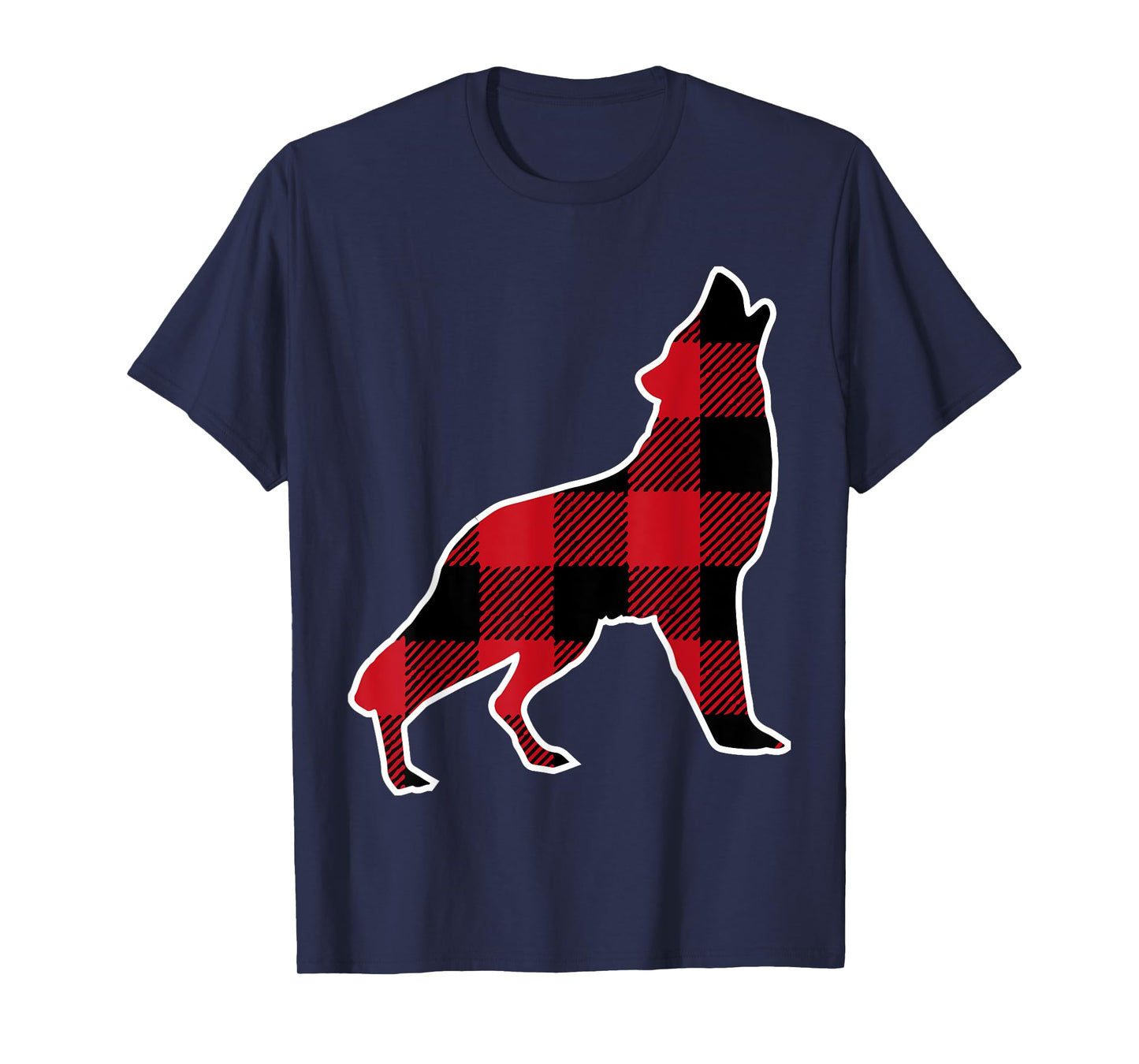 Wolf Family Shirt | Red Plaid Buffalo Matching Family Pajama T-Shirt