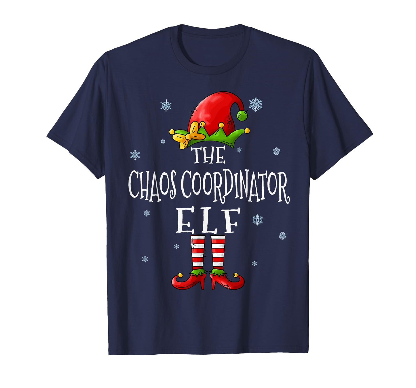 The Chaos Coordinator Elf Squad Funny Matching Christmas T-Shirt