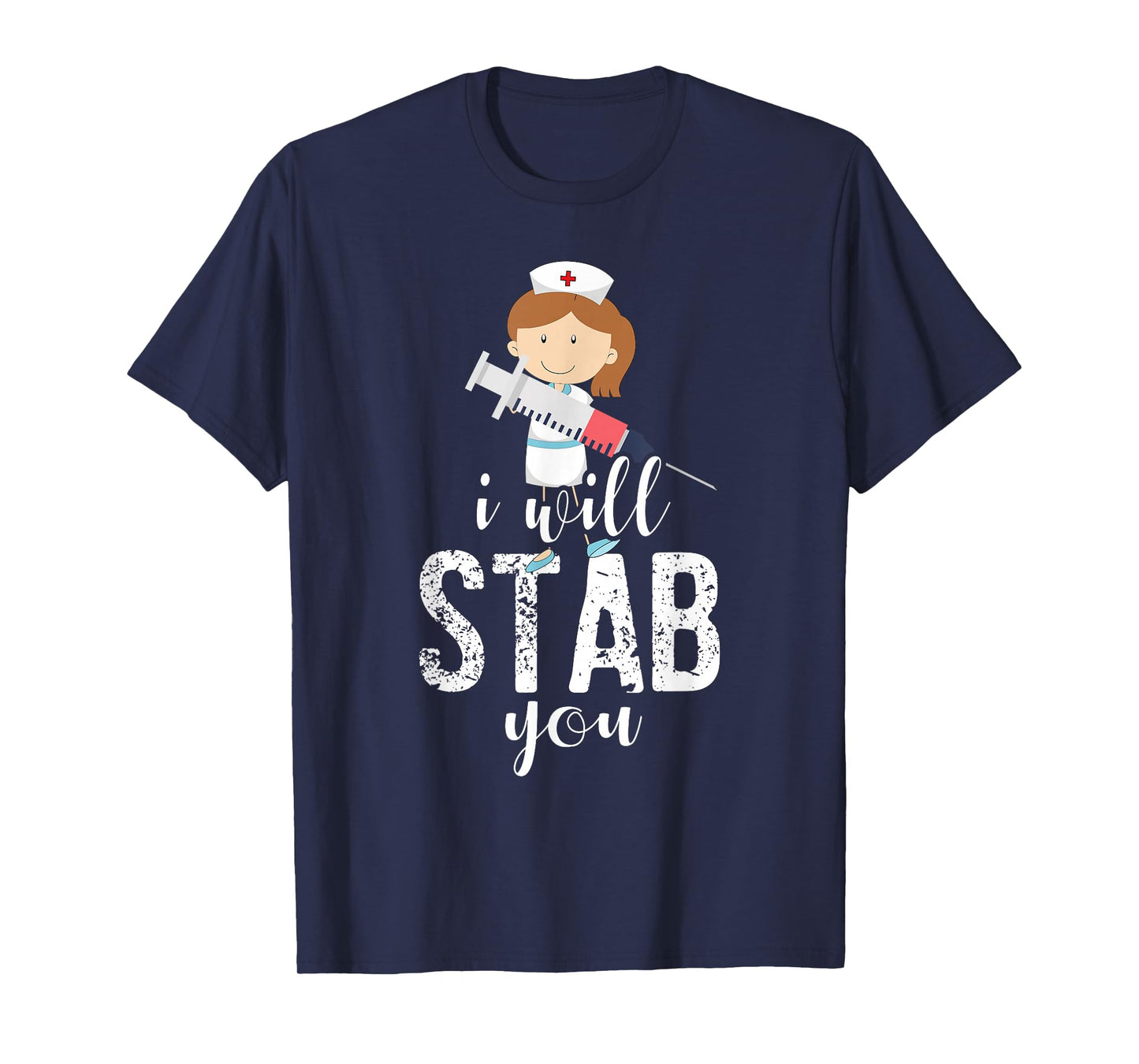 I Will Stab You Ghost Pumpkin Nurse T-Shirt