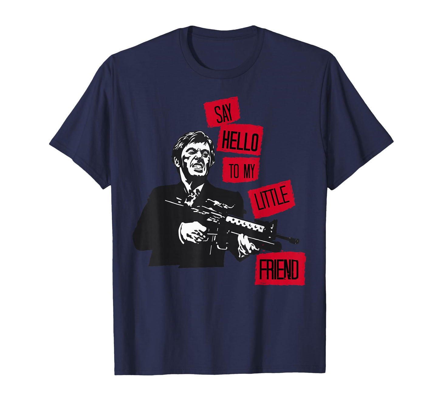 Scarface Say Hello To My Little Friend Portrait T-Shirt