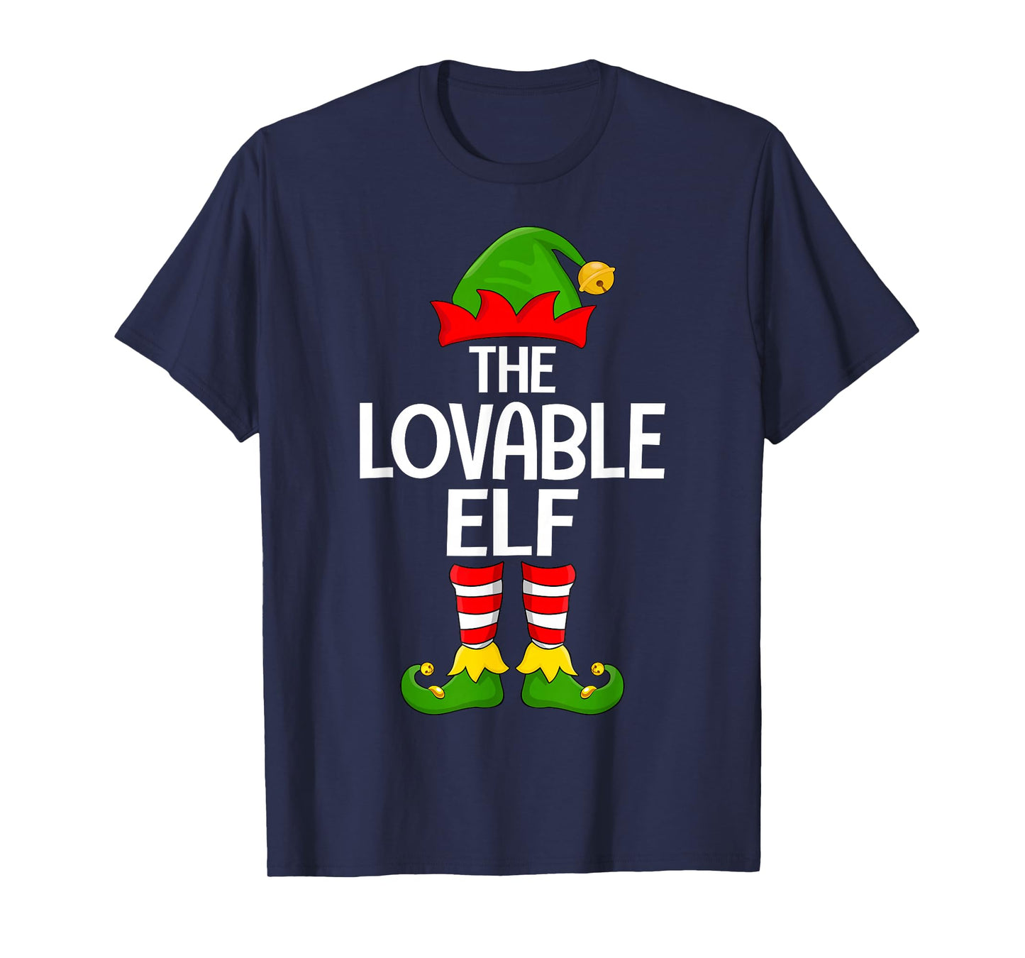Lovable Elf Xmas Matching Family Elf Squad Christmas T-Shirt
