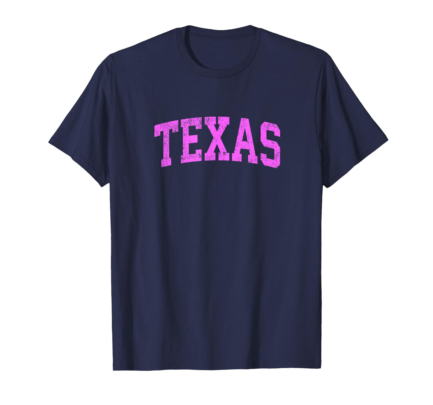Texas TX Vintage Athletic Sports Pink Design T-Shirt