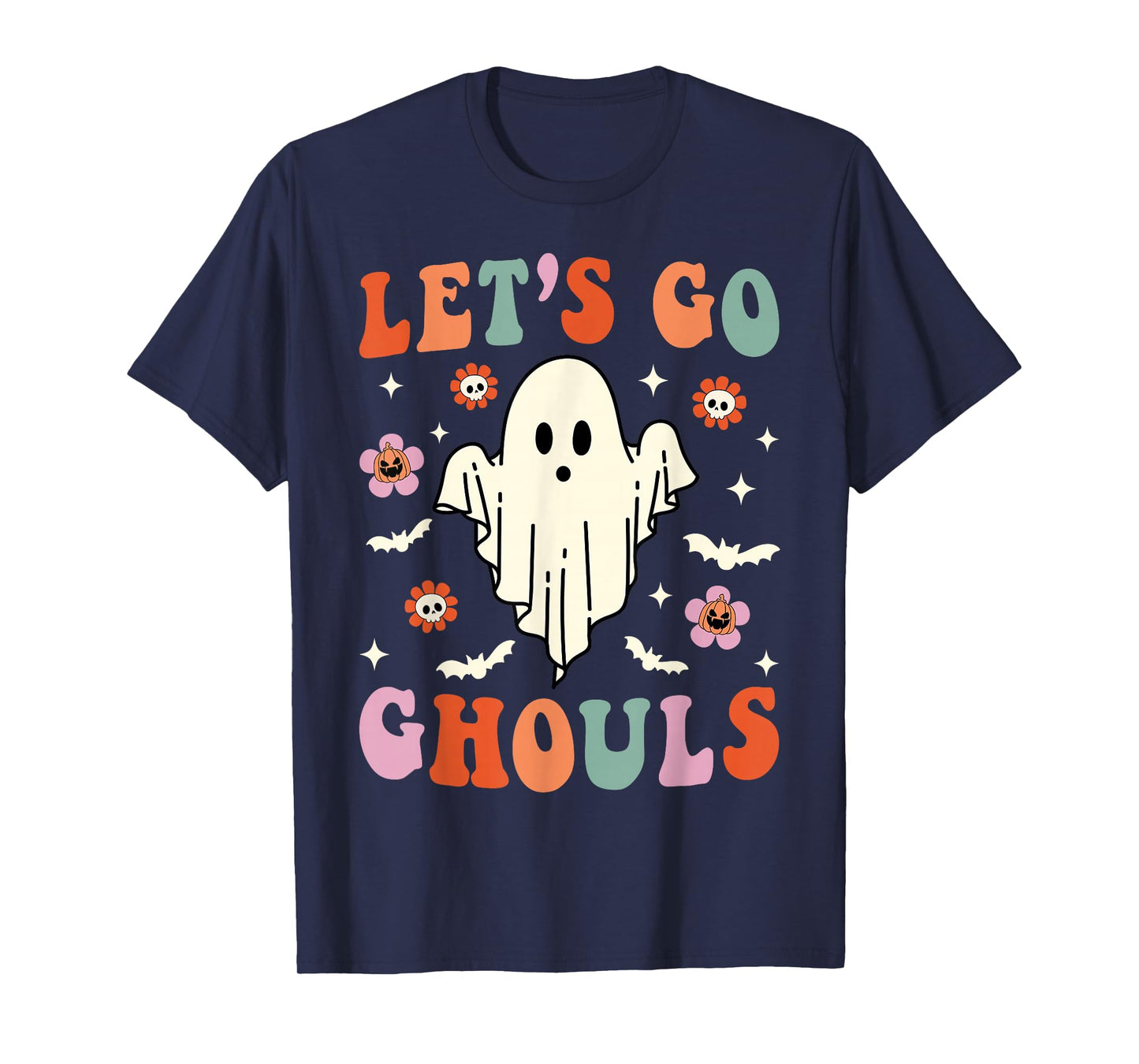 Let's Go Ghouls Ghost Halloween Spooky Bachelorette T-Shirt