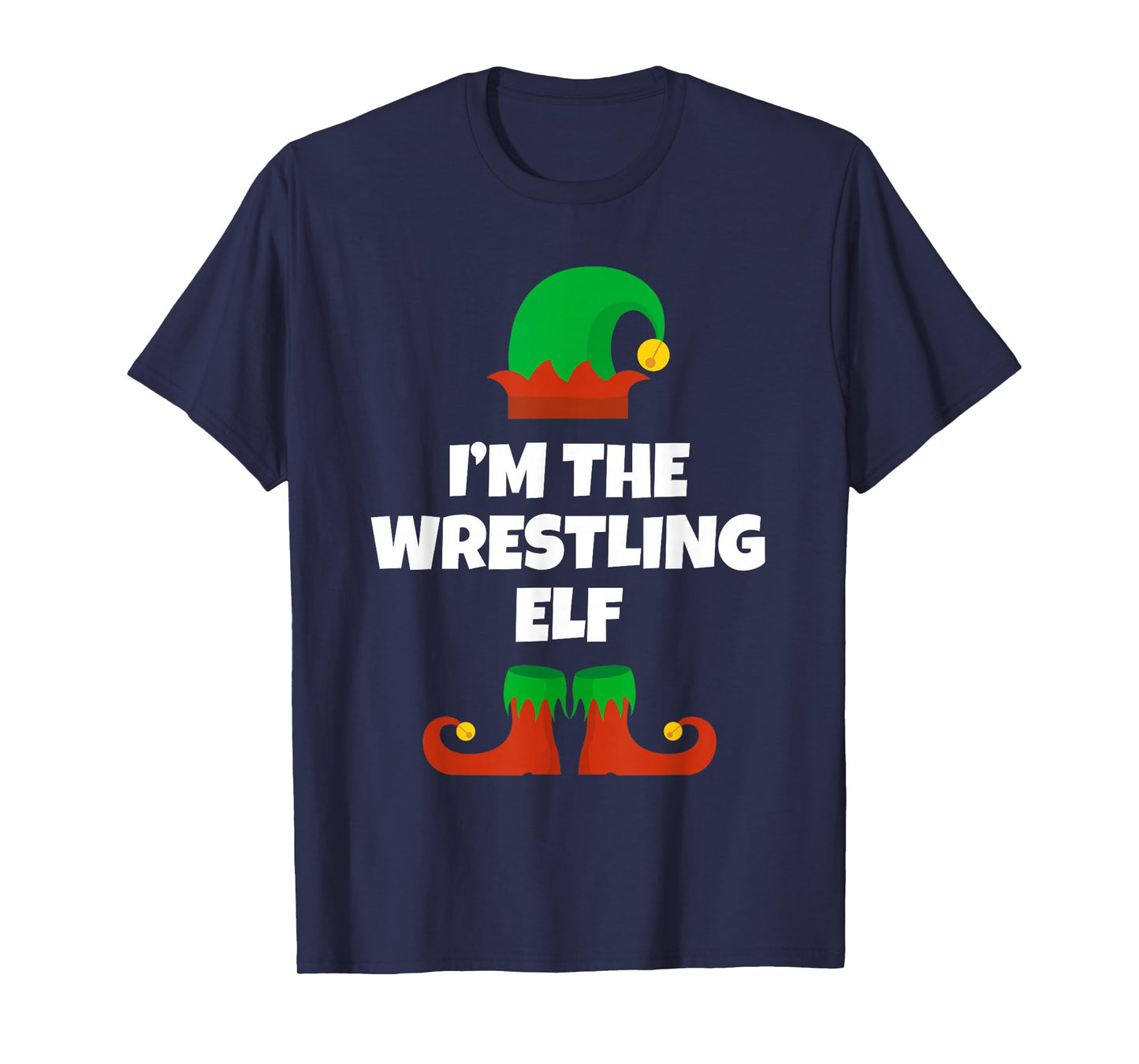 Funny The Wrestling Elf Christmas Xmas Wrestler T-Shirt
