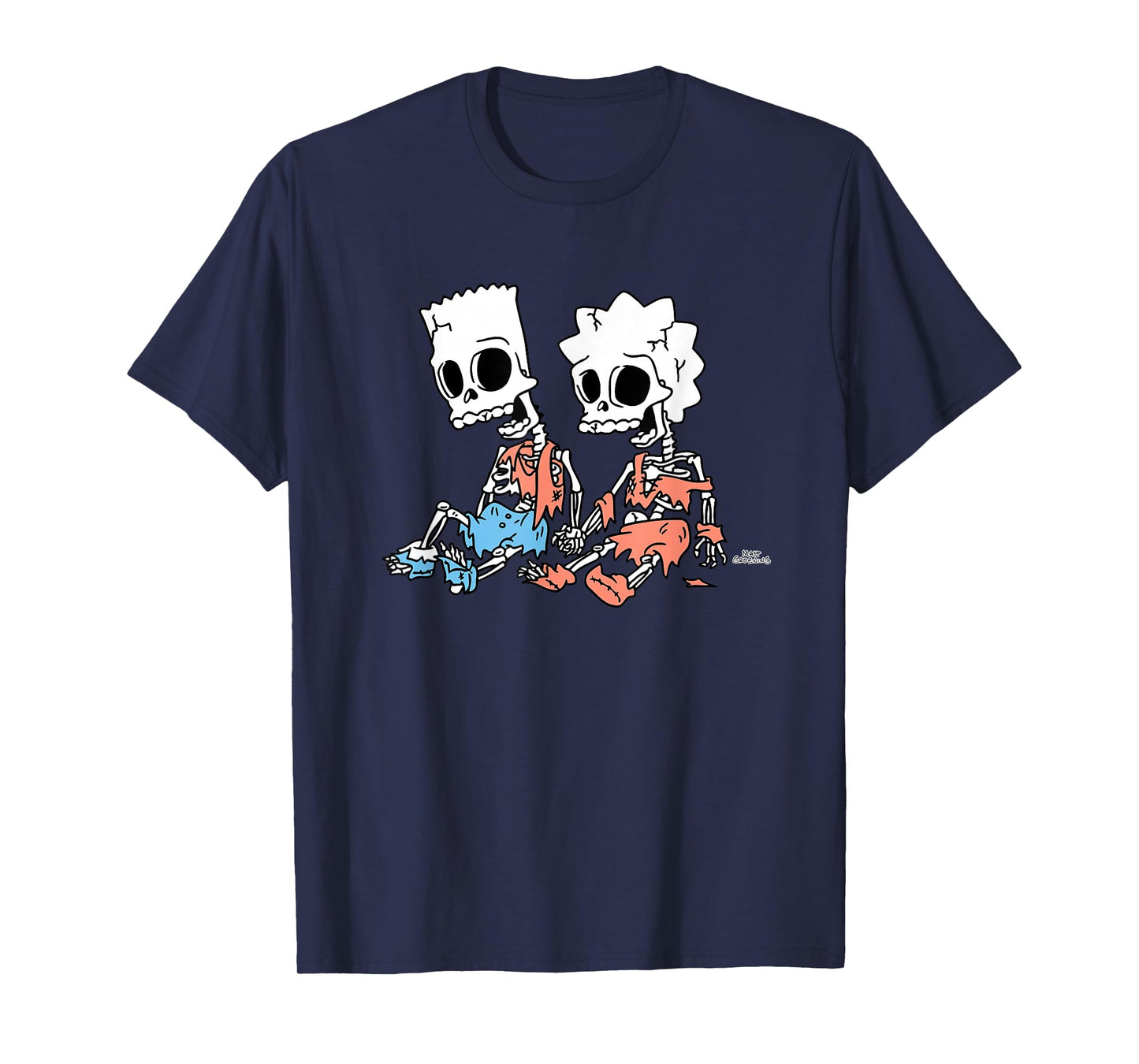 The Simpsons Bart and Lisa Skeletons Treehouse of Horror T-Shirt