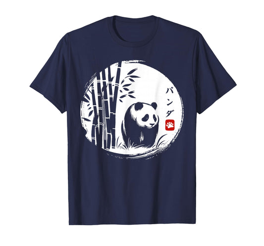 Kawaii Panda Ink Japanese Streetwear Novelty Funny Panda T-Shirt
