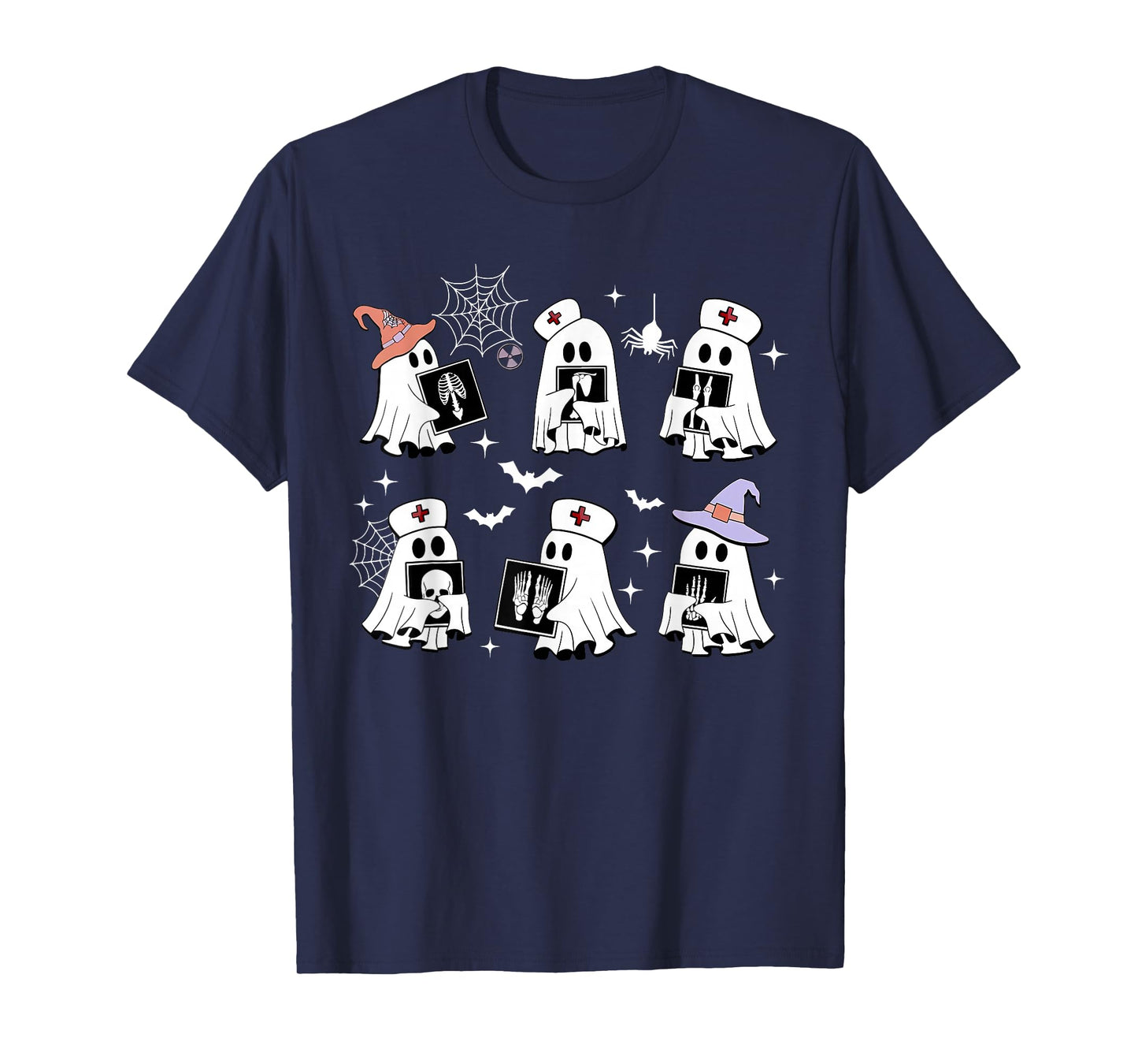 Funny X-ray Tech Ghosts Boo Sheet Radiology Spooky Halloween T-Shirt