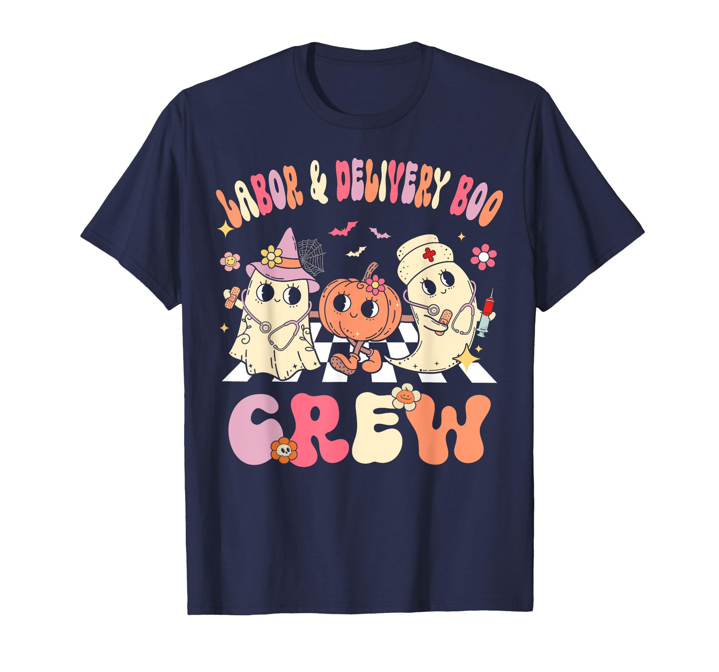 Labor & Delivery Boo Crew Funny Halloween Costume L&D Nurse T-Shirt