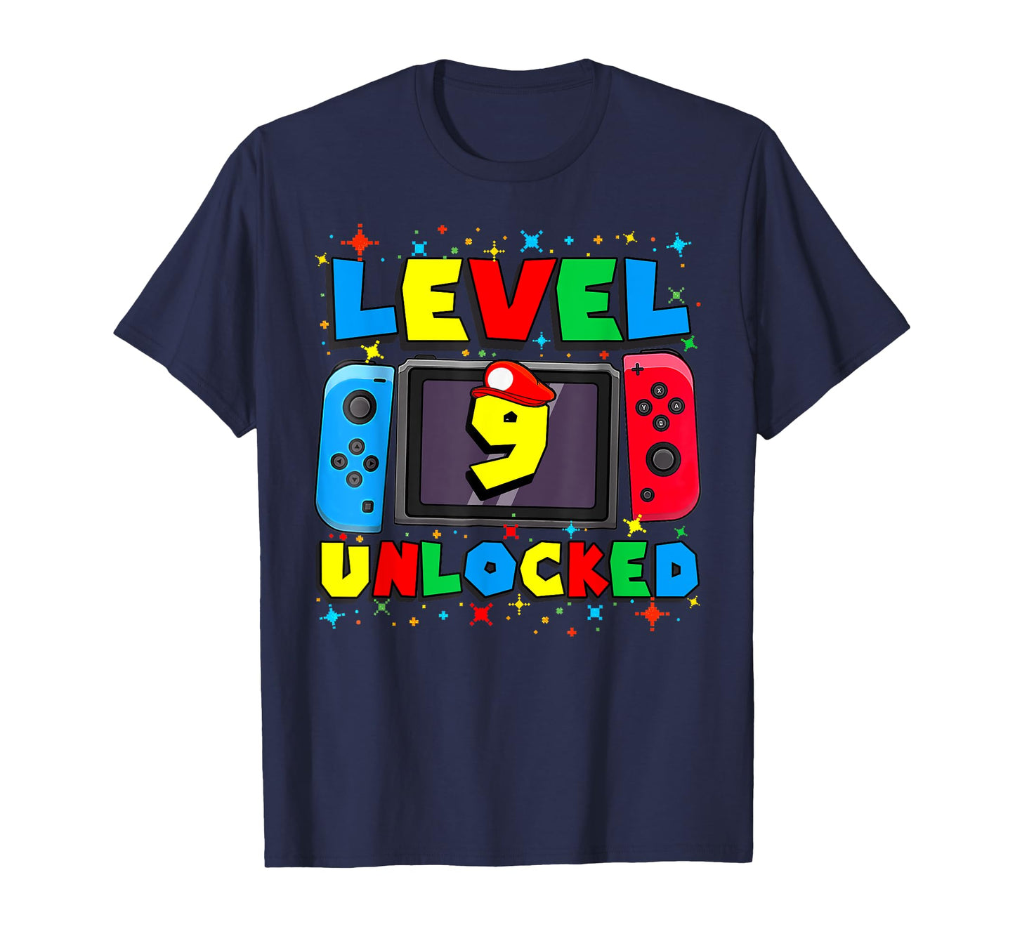 Level 9 Unlocked Gamer 9th Birthday Gift Video Game Boys T-Shirt