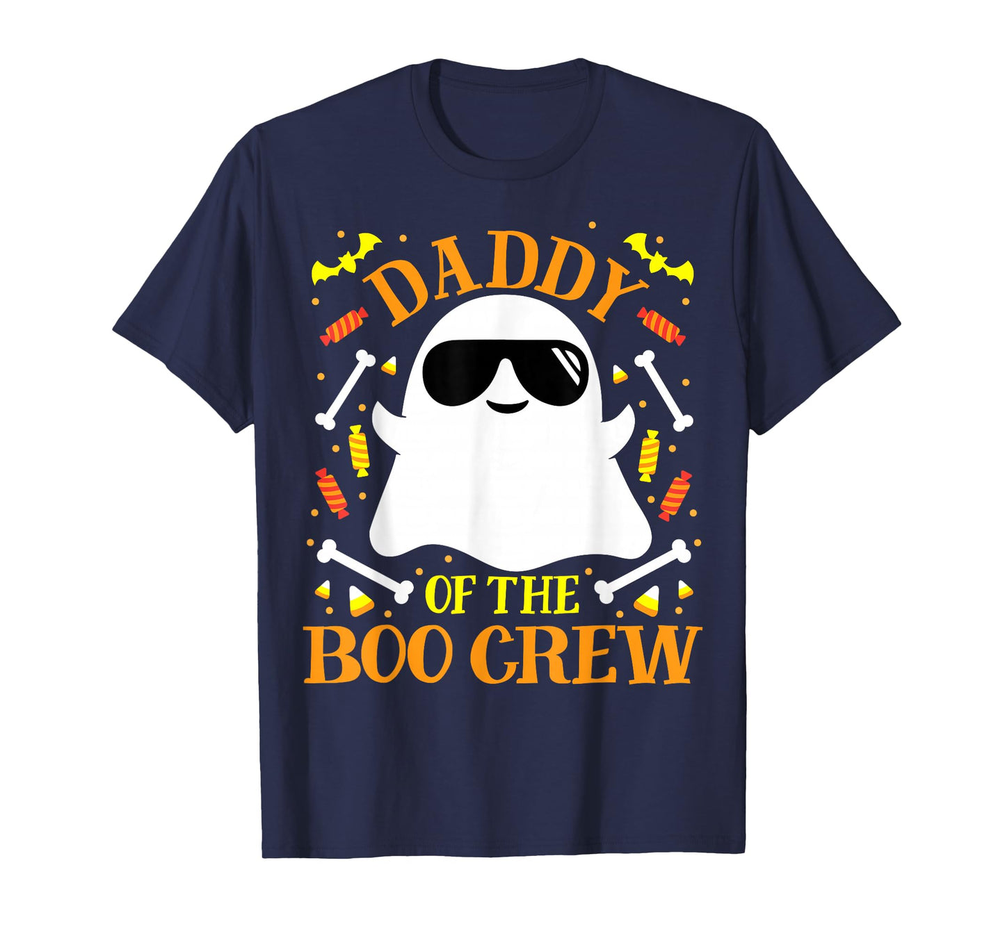 Daddy Boo Crew Ghost Matching Family Set Group Dad Halloween T-Shirt