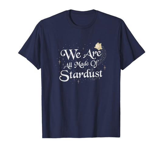 Disney Wish We are All Made of Stardust Sparkle Text Logo T-Shirt
