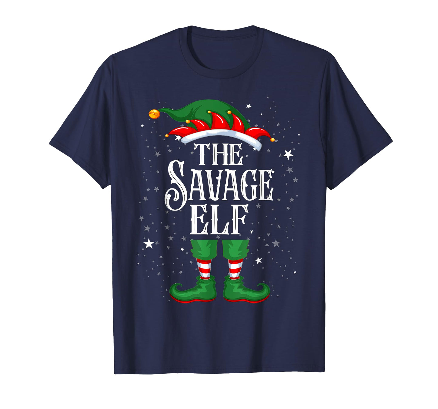 Christmas Elf Matching Family Group Funny The Savage Elf T-Shirt