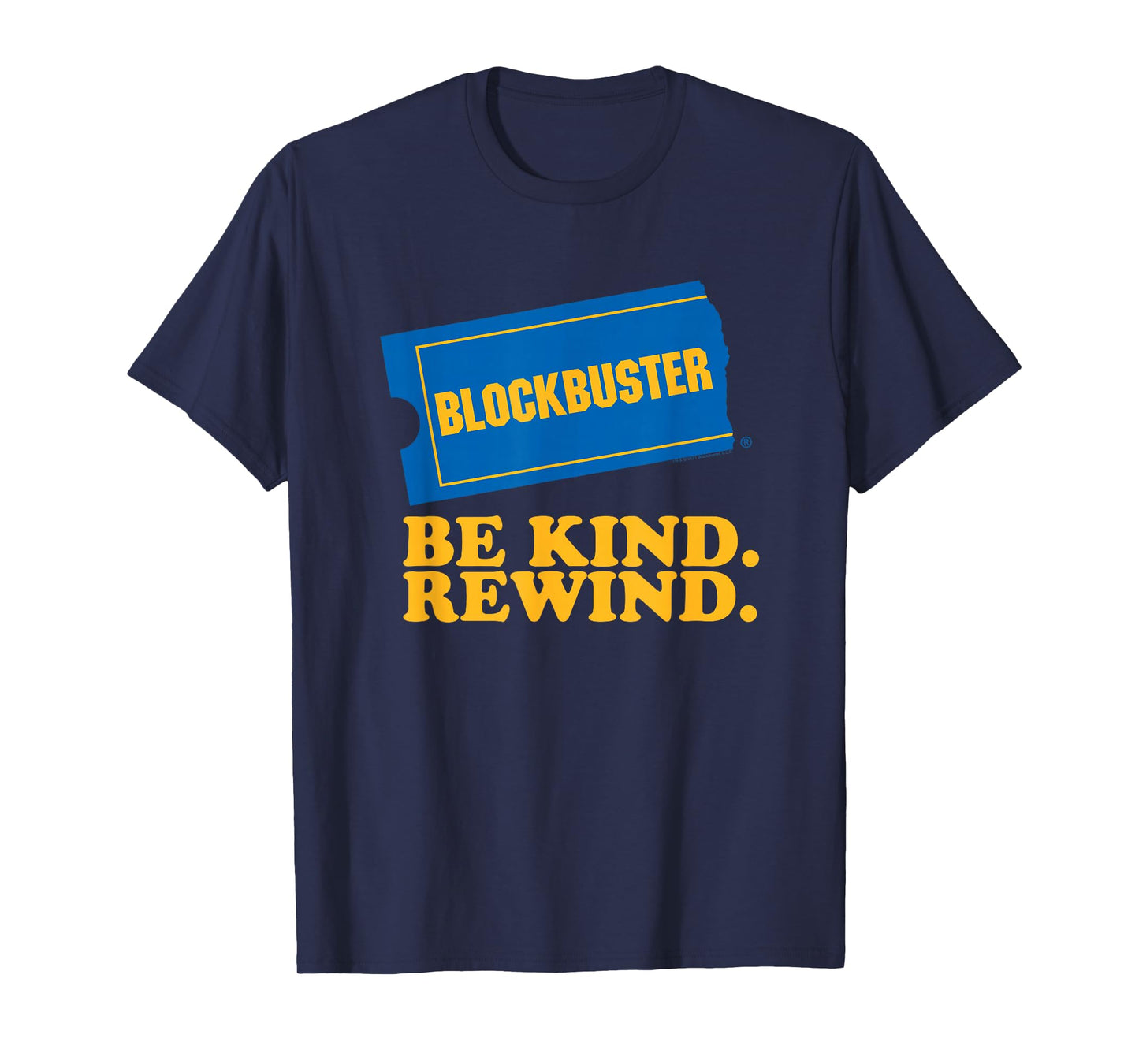 Blockbuster Be Kind Rewind Vintage Ticket Logo T-Shirt