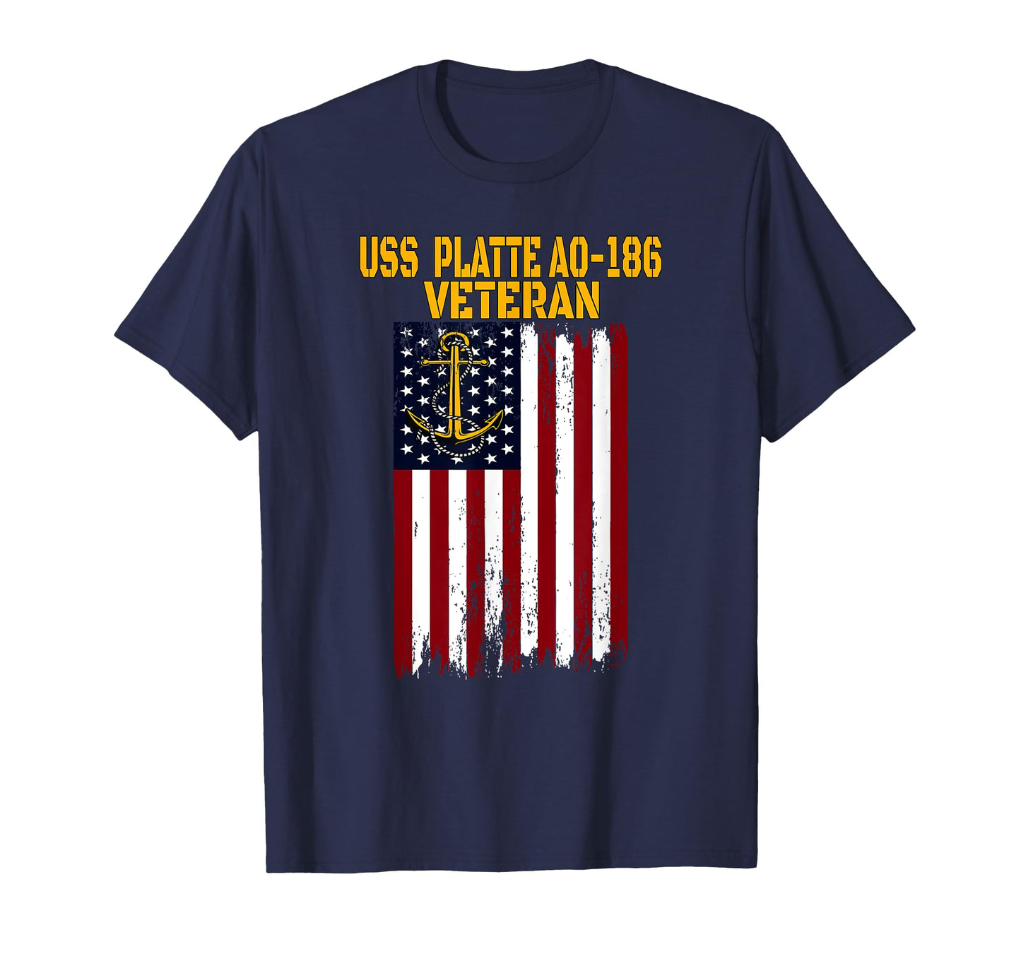 USS Platte AO-186 Replenishment Oiler & Cargo Ship Veterans T-Shirt