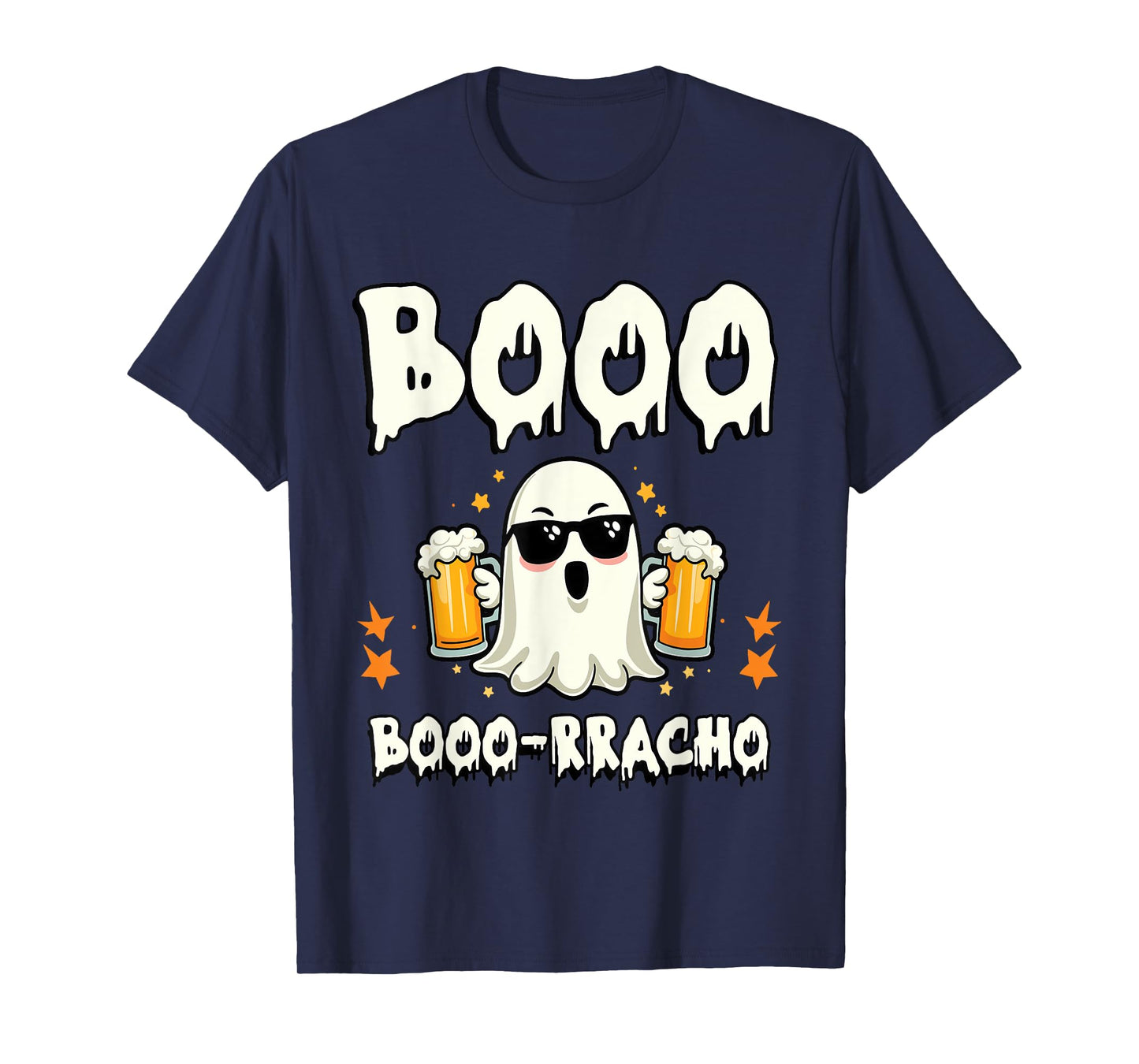 Boo Borracho Funny Latino Halloween Drunk Ghost Design T-Shirt