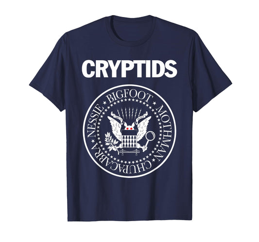 CRYPTIDS – Bigfoot Mothman Nessie Chupacabra Parody Punk T-Shirt