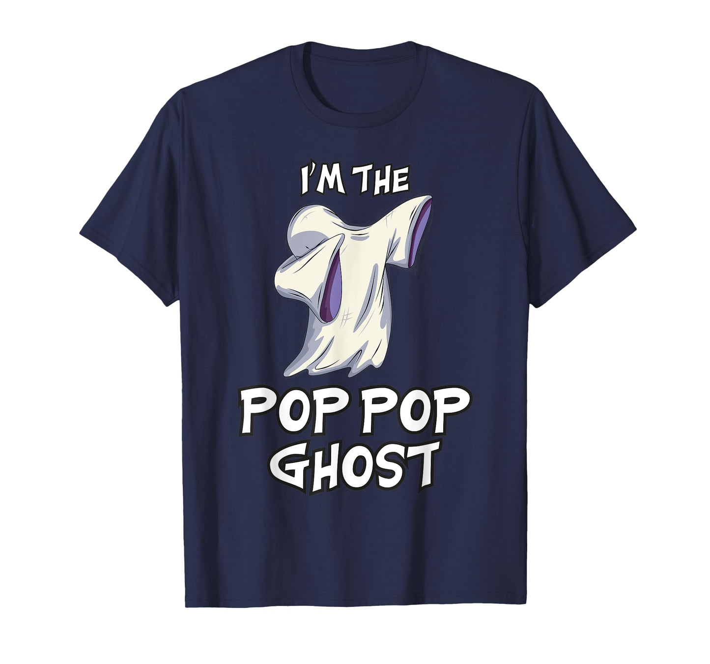 Mens Pop Pop Ghost Halloween Matching Family Costume Halloween T-Shirt