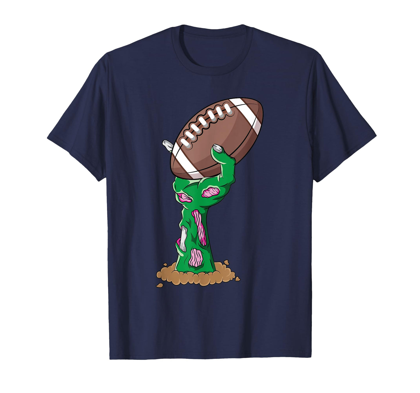 Zombie Hands Football Funny Horror Scary Halloween Costume T-Shirt