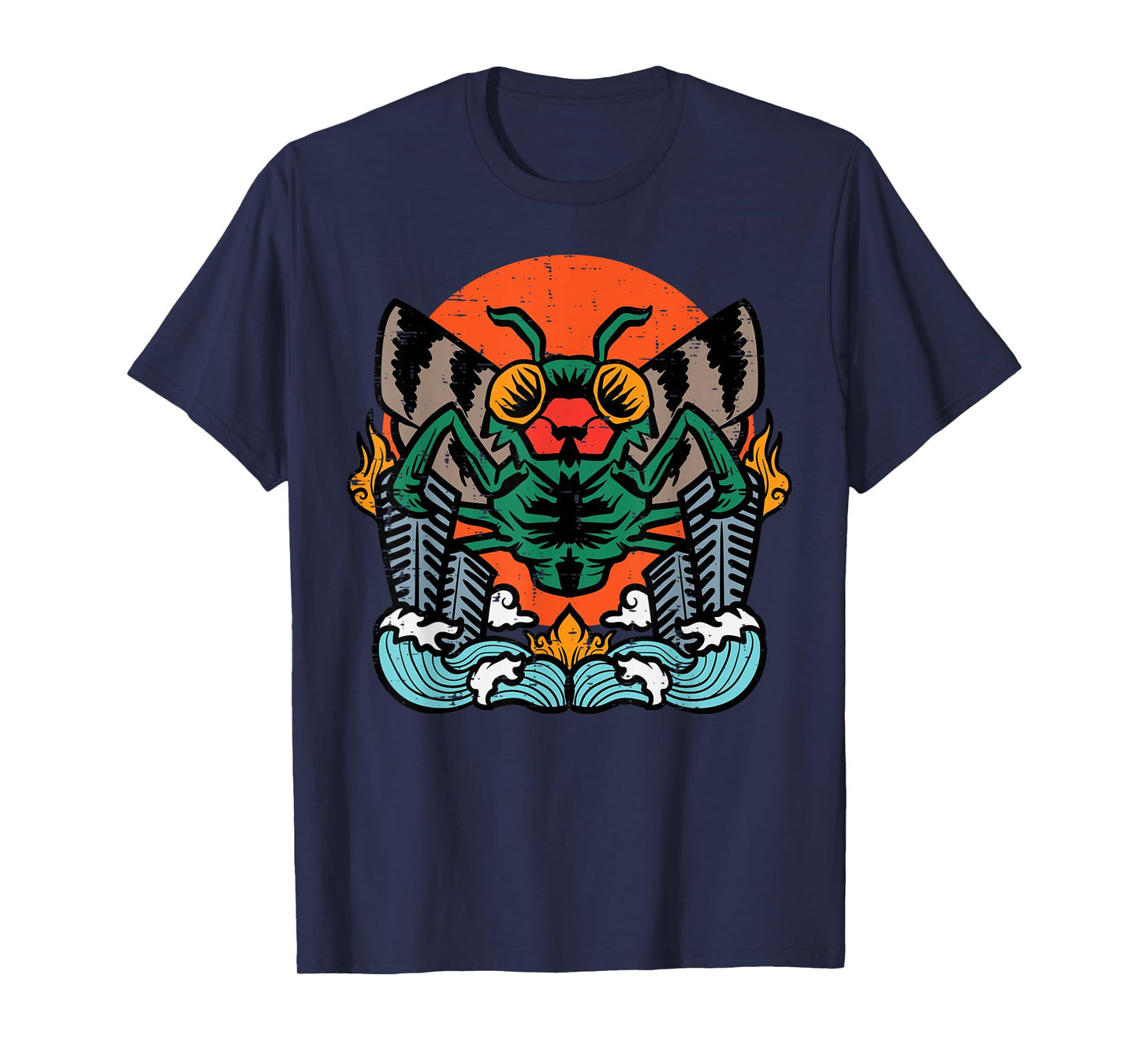 Giant Moth Monster Sunset Vintage Japanese Men Women Kids T-Shirt