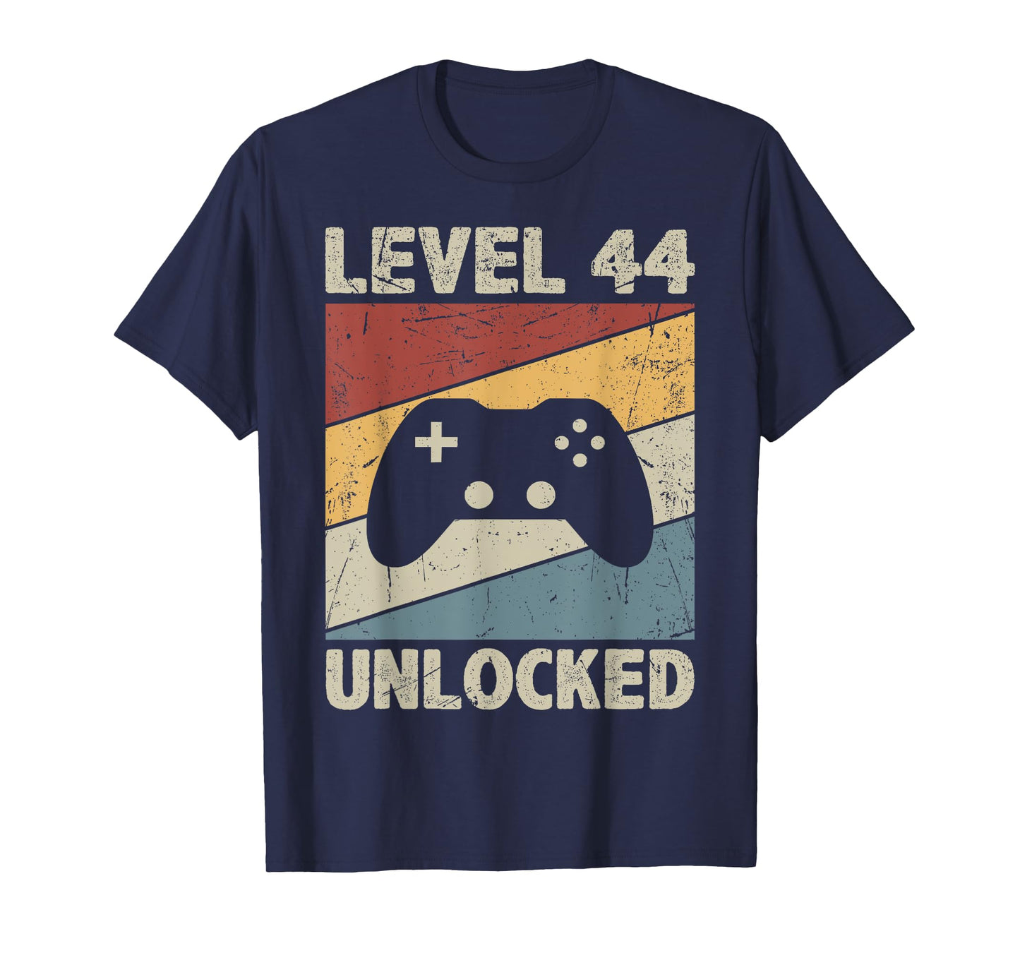 Level 44 Unlocked - Retro Vintage Funny 44th Birthday Gamer T-Shirt