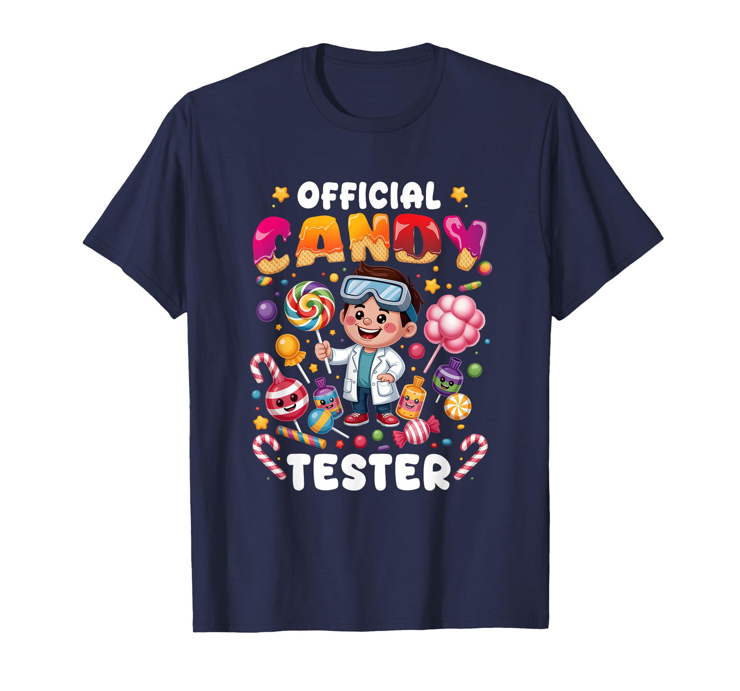Official Candy Tester Lollipop Candy Lovers Sweets Boy Kids T-Shirt