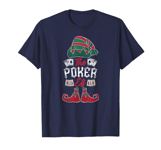 Poker Christmas Elf Vintage The Poker Elf T-Shirt