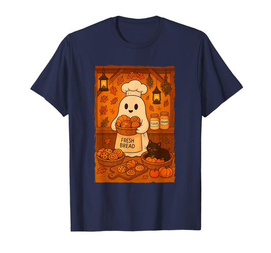 Ghost Baking Sourdough Halloween Bread Lovers T-Shirt