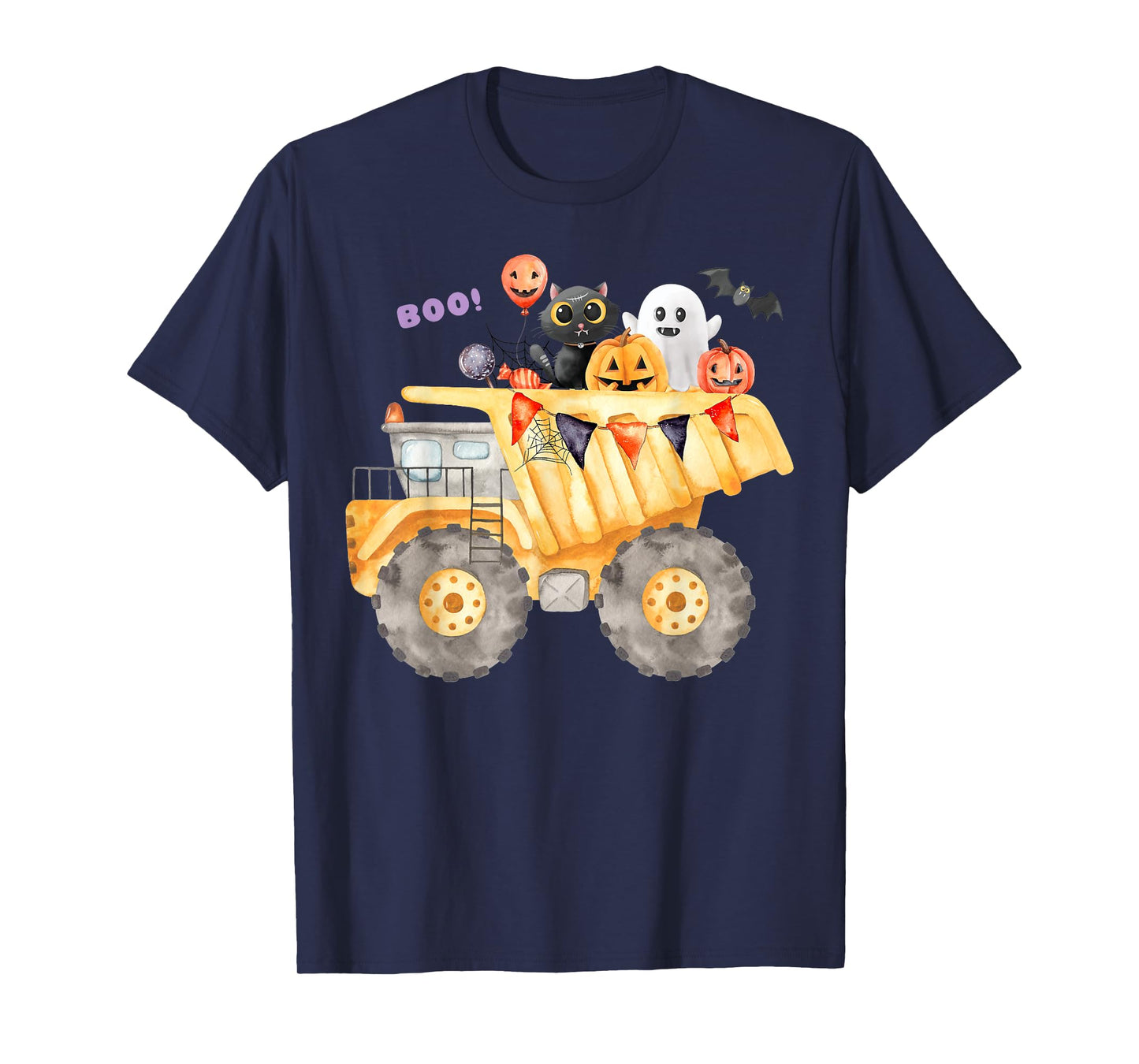 Dump Truck or Treat Halloween Candy Construction Boys Kids T-Shirt