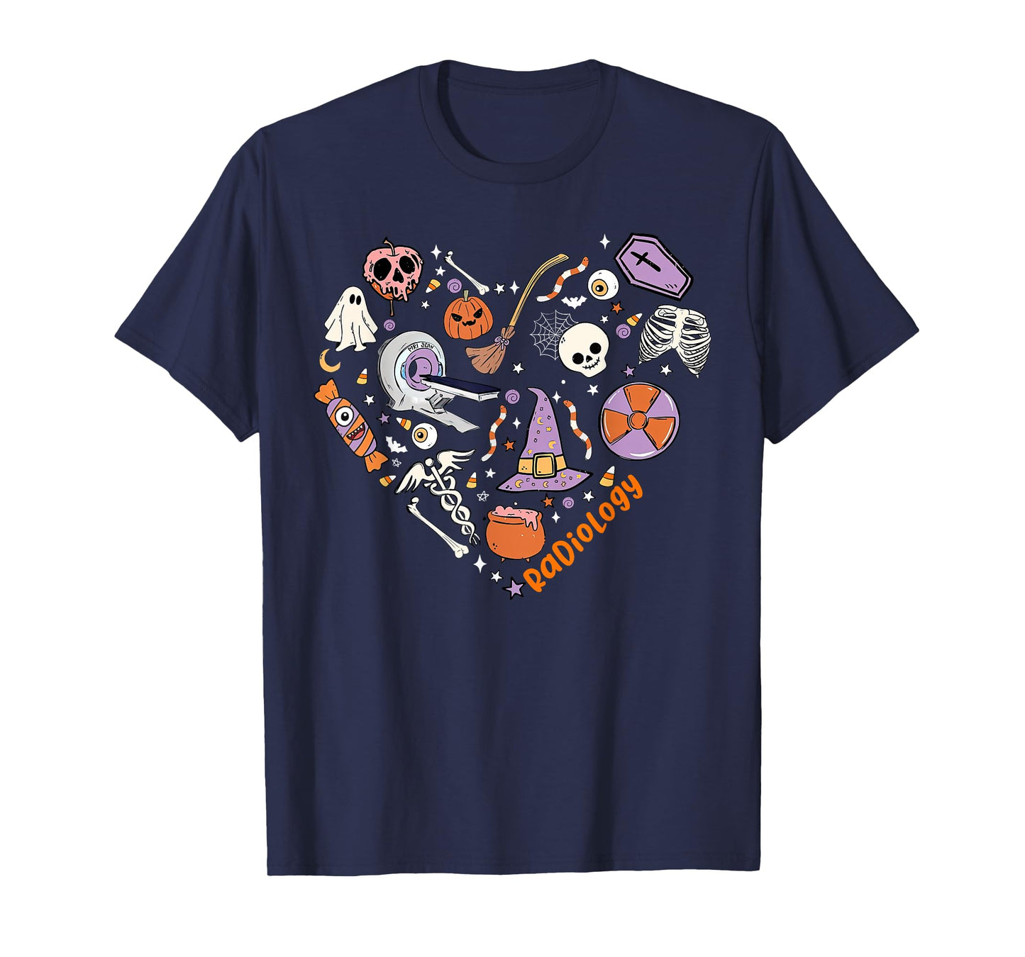 Halloween Radiology Heart Technologist X-ray Tech Autumn T-Shirt