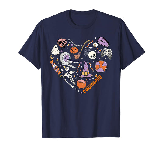 Halloween Radiology Heart Technologist X-ray Tech Autumn T-Shirt