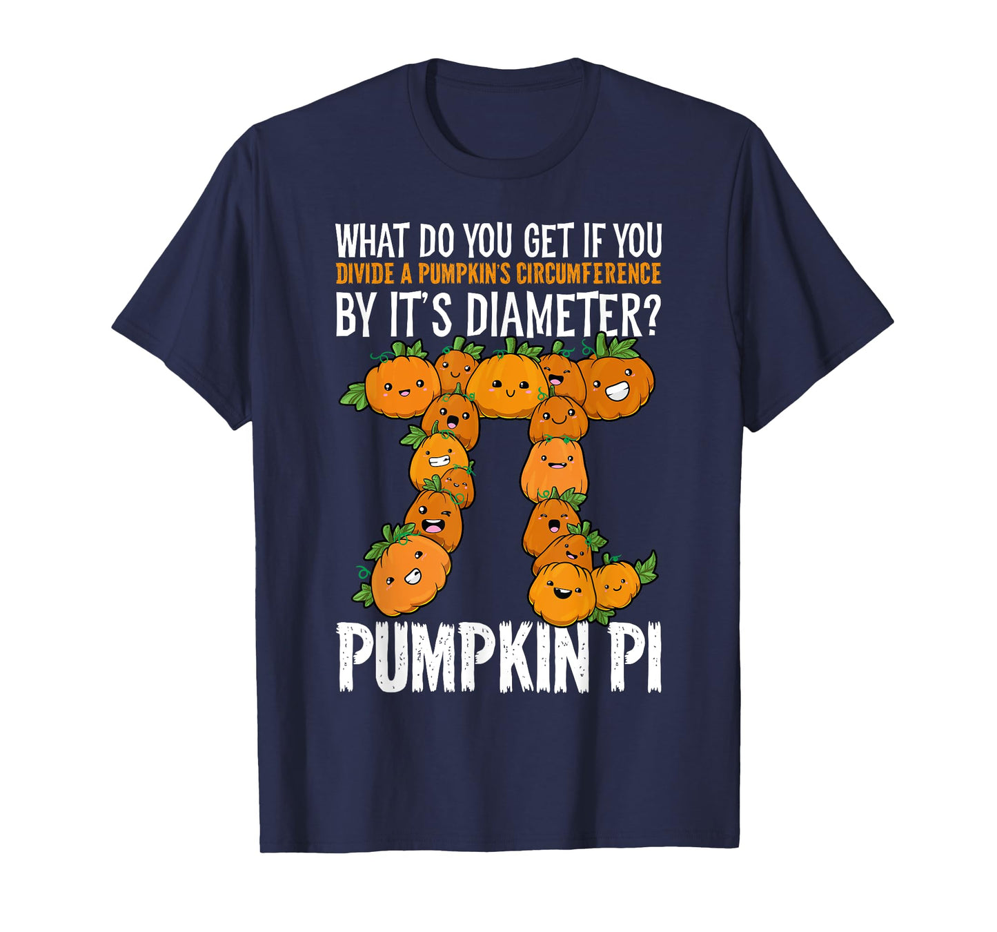 Math Shirt Pumpkin Pi Math Teacher Halloween Thanksgiving Pi T-Shirt