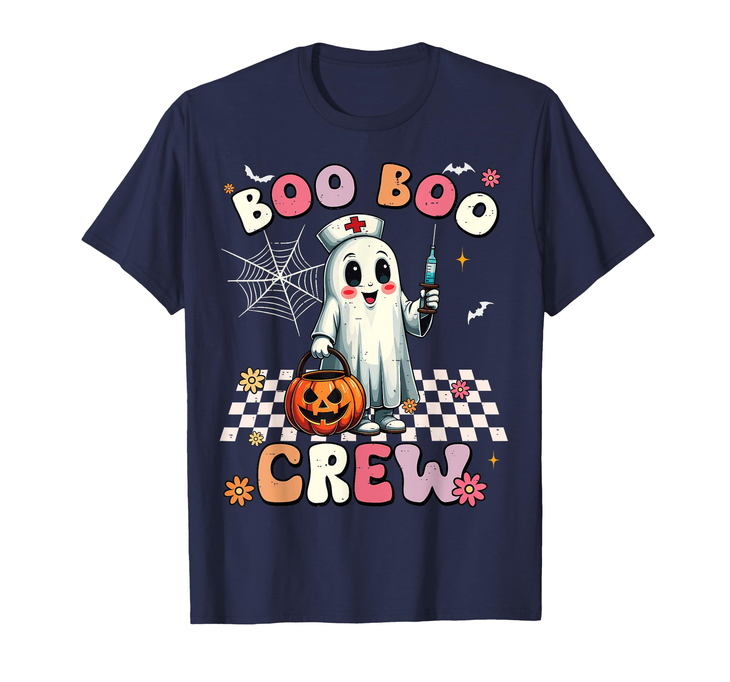 Boo Boo Crew Halloween Ghost Nurse T-Shirt