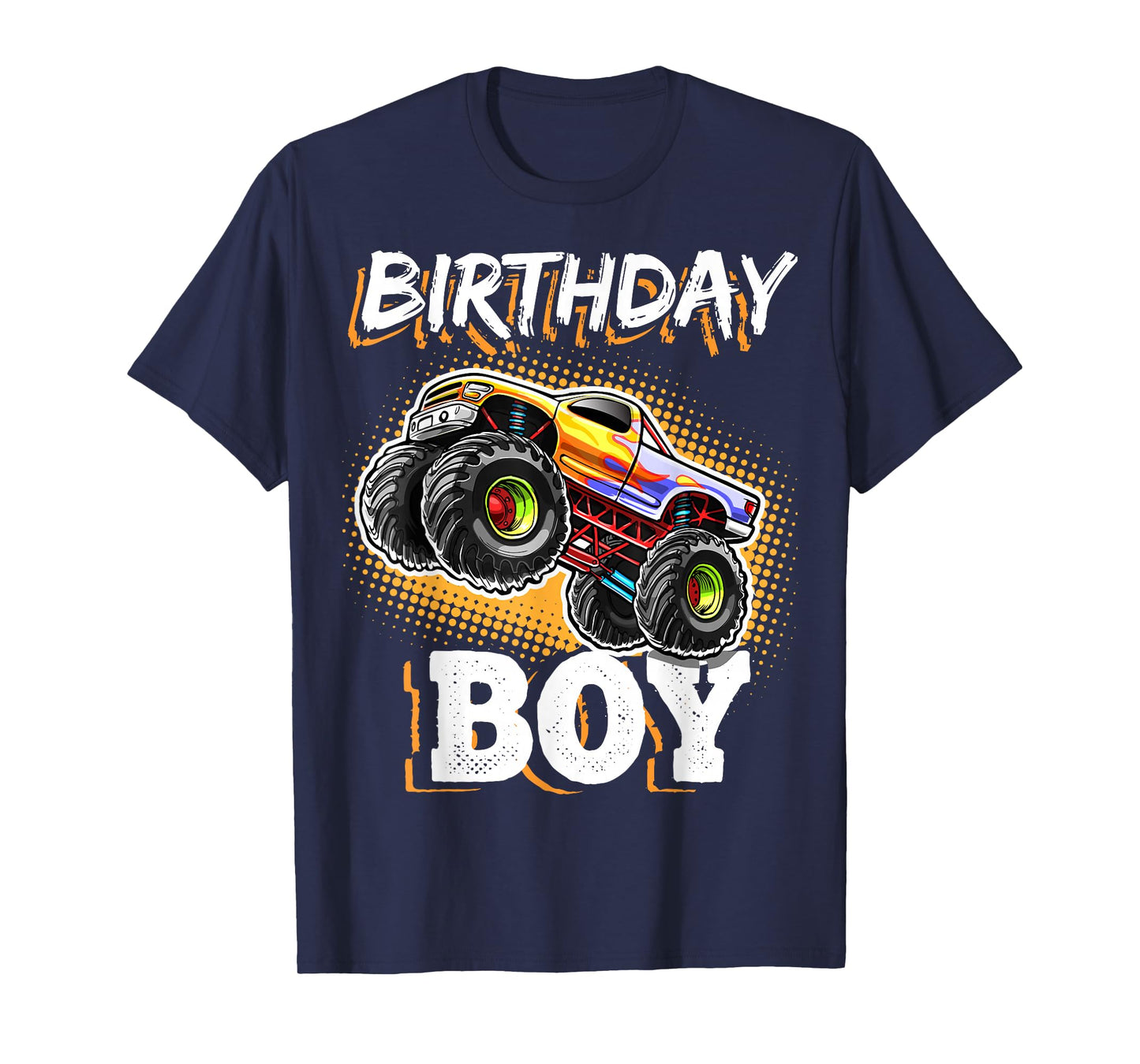 Birthday Boy Monster Truck Birthday Party Gift for Boys Kids T-Shirt