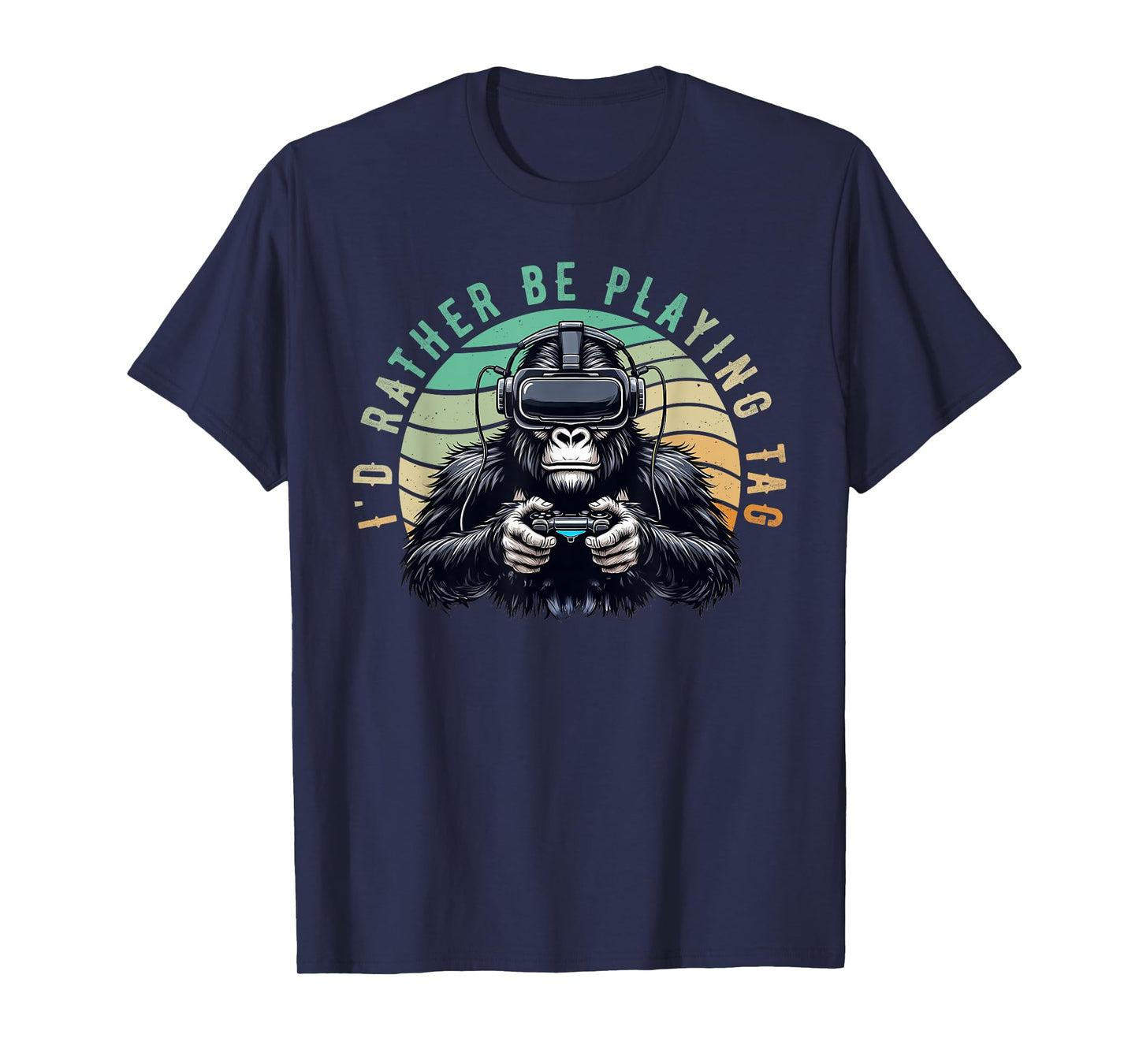 I'd Rather Be Playing Tag Monke Tag VR Monke Gamer T-Shirt