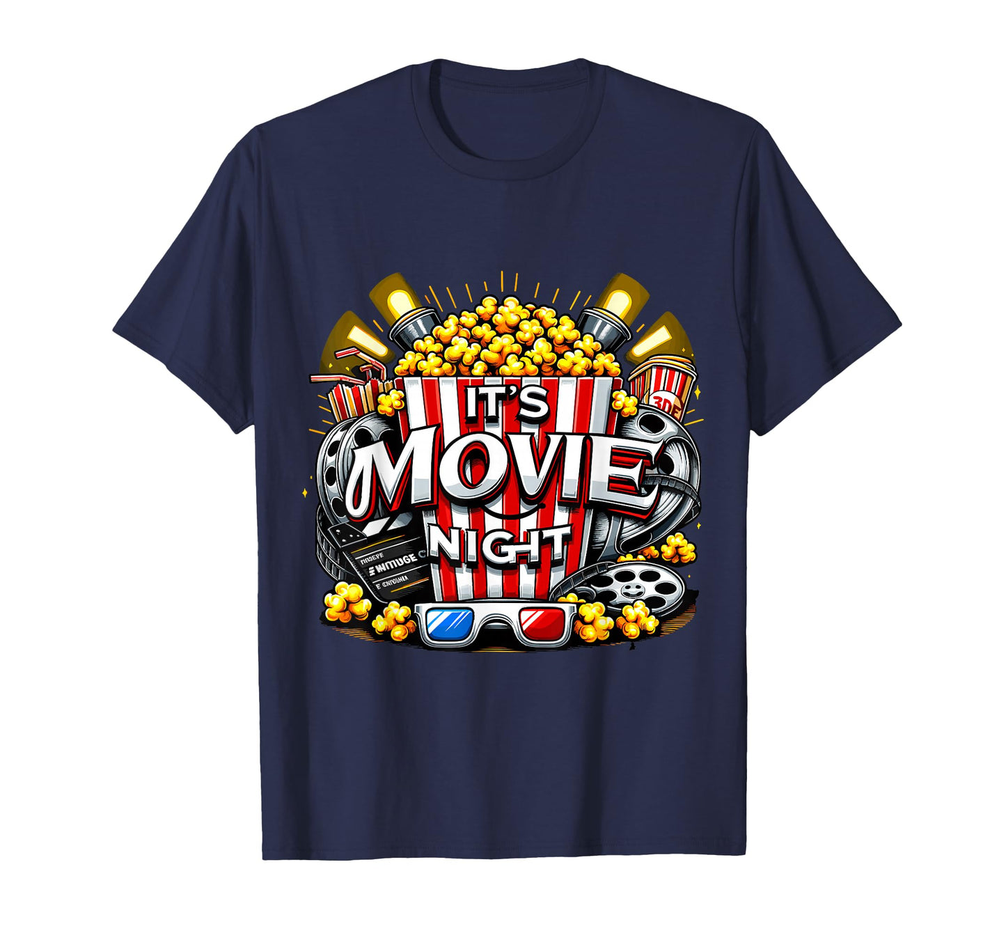 It's Movie Night Popcorn Cinema T-Shirt